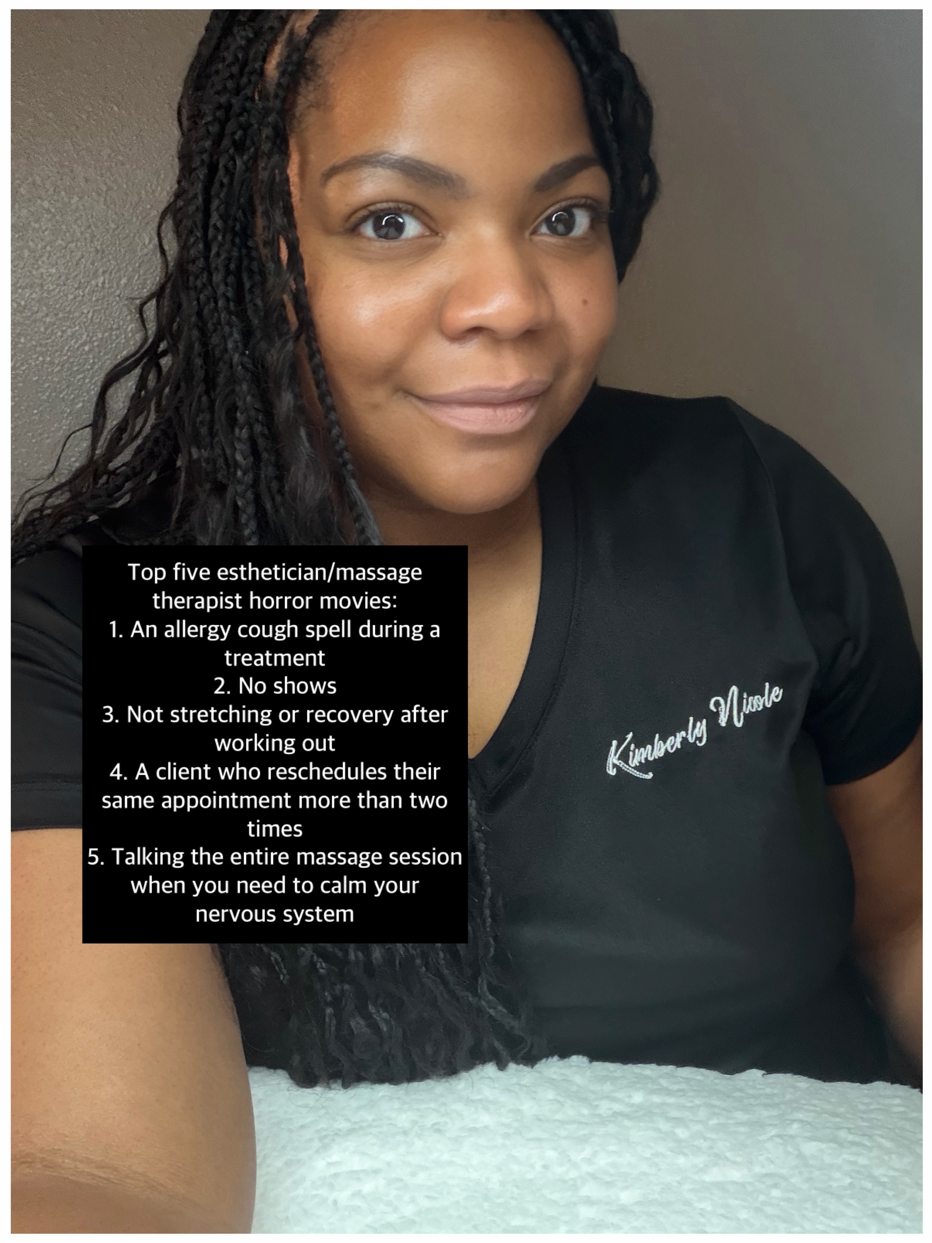 Hey! Following the current industry trend. š We all have horror movies. Here are mine as a dual licensed esthetician and massage therapist! #esthetician #estheticianlife #massagetherapy #humor #massagetherapist