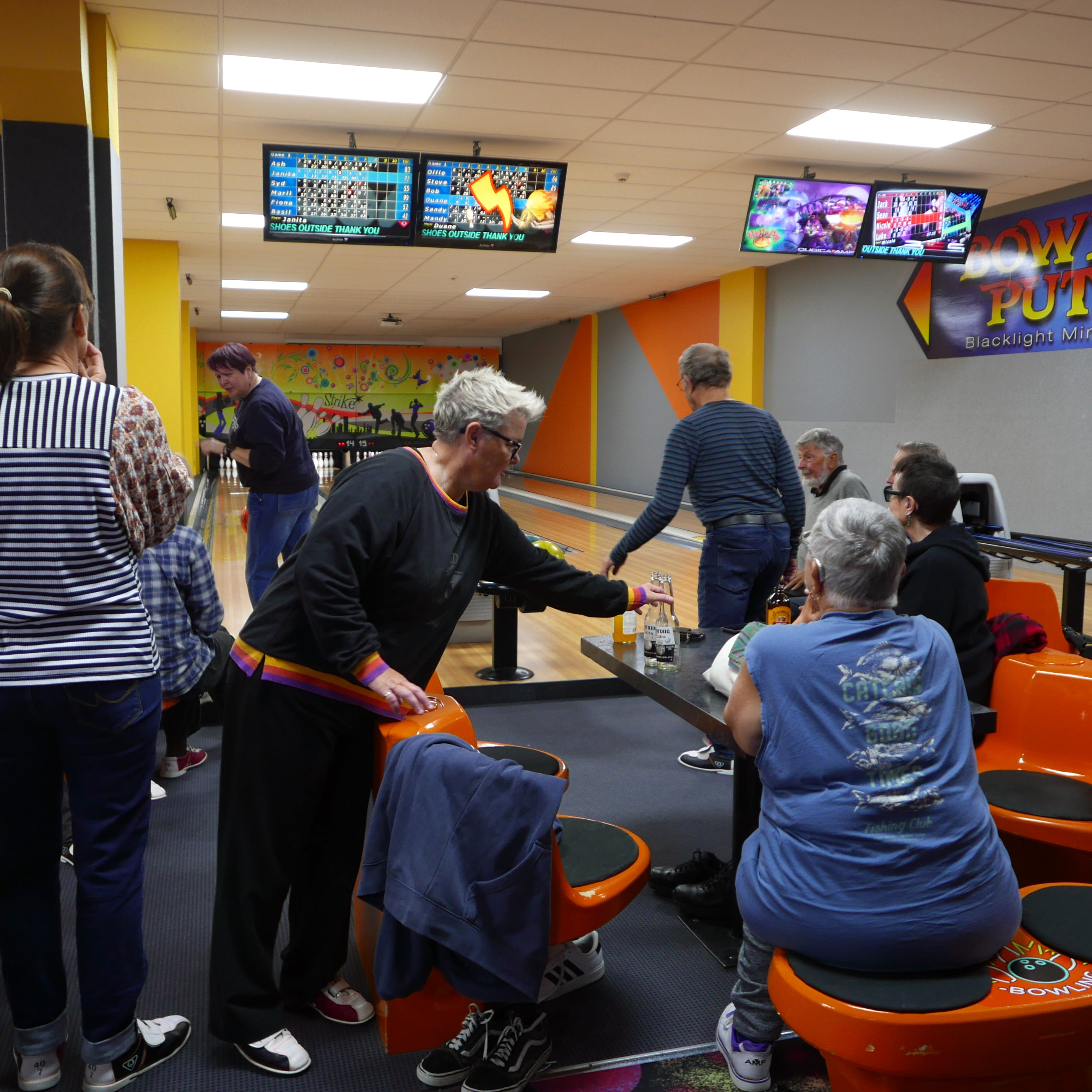 Our monthly Bowls night 13 May 2026 at Bowlarama in New Plymouth.