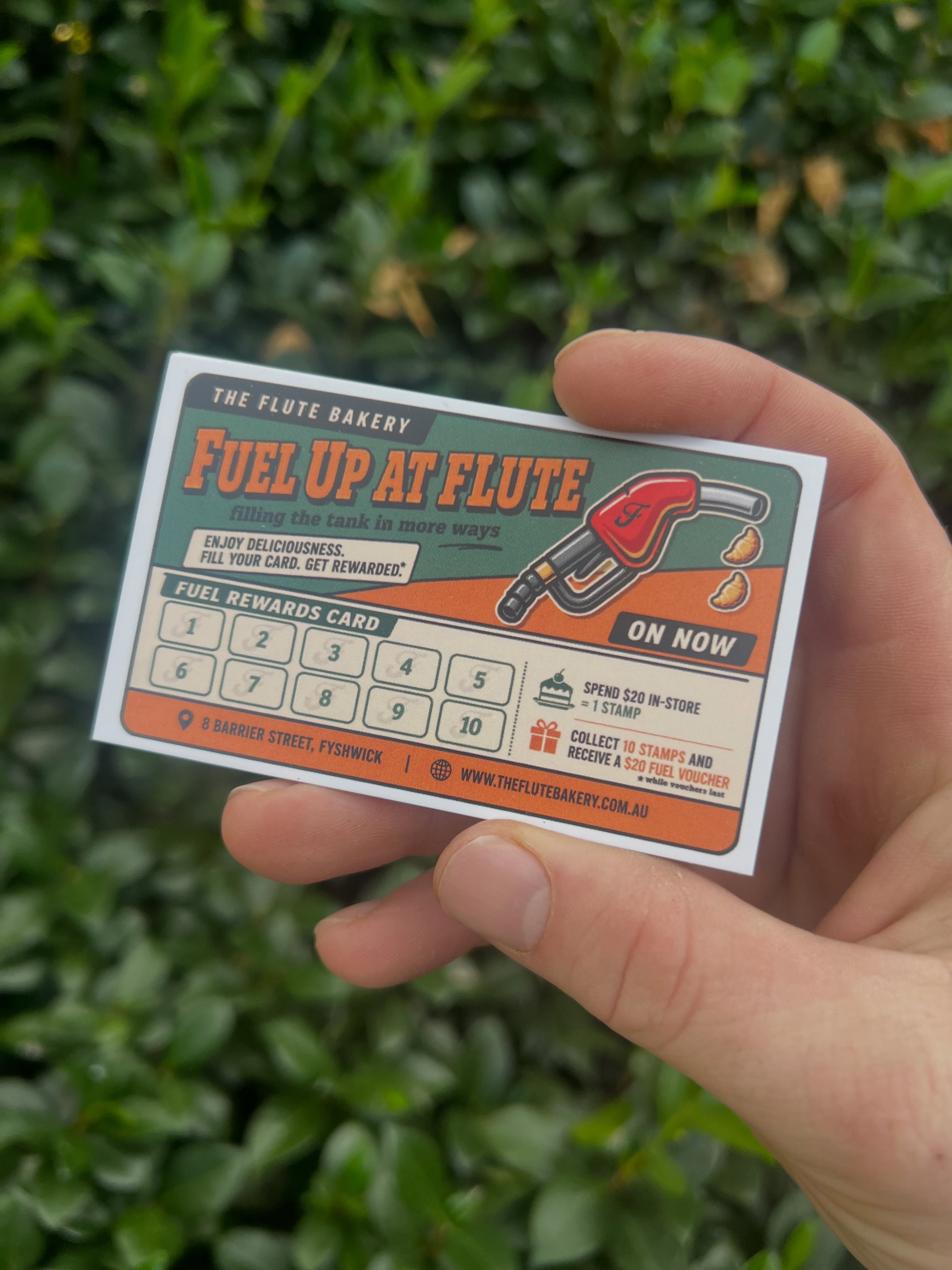 ⛽️ Fuel up at Flute today 🍞
Your coffee run, pastry pick-up or sandwich stop just got even better.
Start collecting with our new Fuel Rewards Card:
☕ Spend $20 in-store = 1 stamp
🎉 Collect 10 stamps and receive a $20 fuel voucher
Good food. Real rewards.
Swing by today and start filling your card.
📍 8 Barrier Street, Fyshwick
📍 Open today