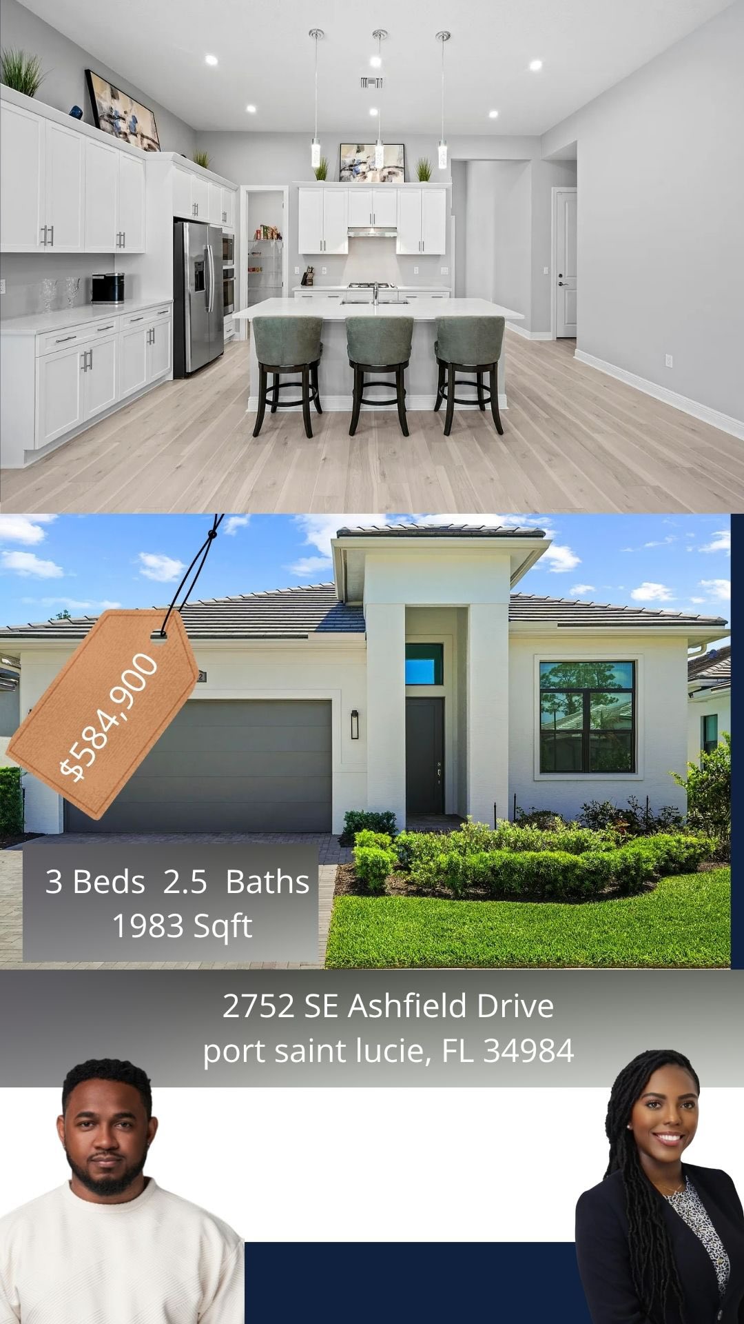 2024 new construction Home in Port St. Lucie! 3BD/3BA, 1,983 sqft, $584,900. 11.5’ ceilings, quartz chef kitchen, luxury laminate floors, natural light, flex room (office/4th BR), impact windows/doors, summer kitchen hookup. ✨ courtesy listing of @laurayourrealtor_
#loancommander #portsaintlucie #homebuyertips #firsttimehomebuyer #newconstructionhomes