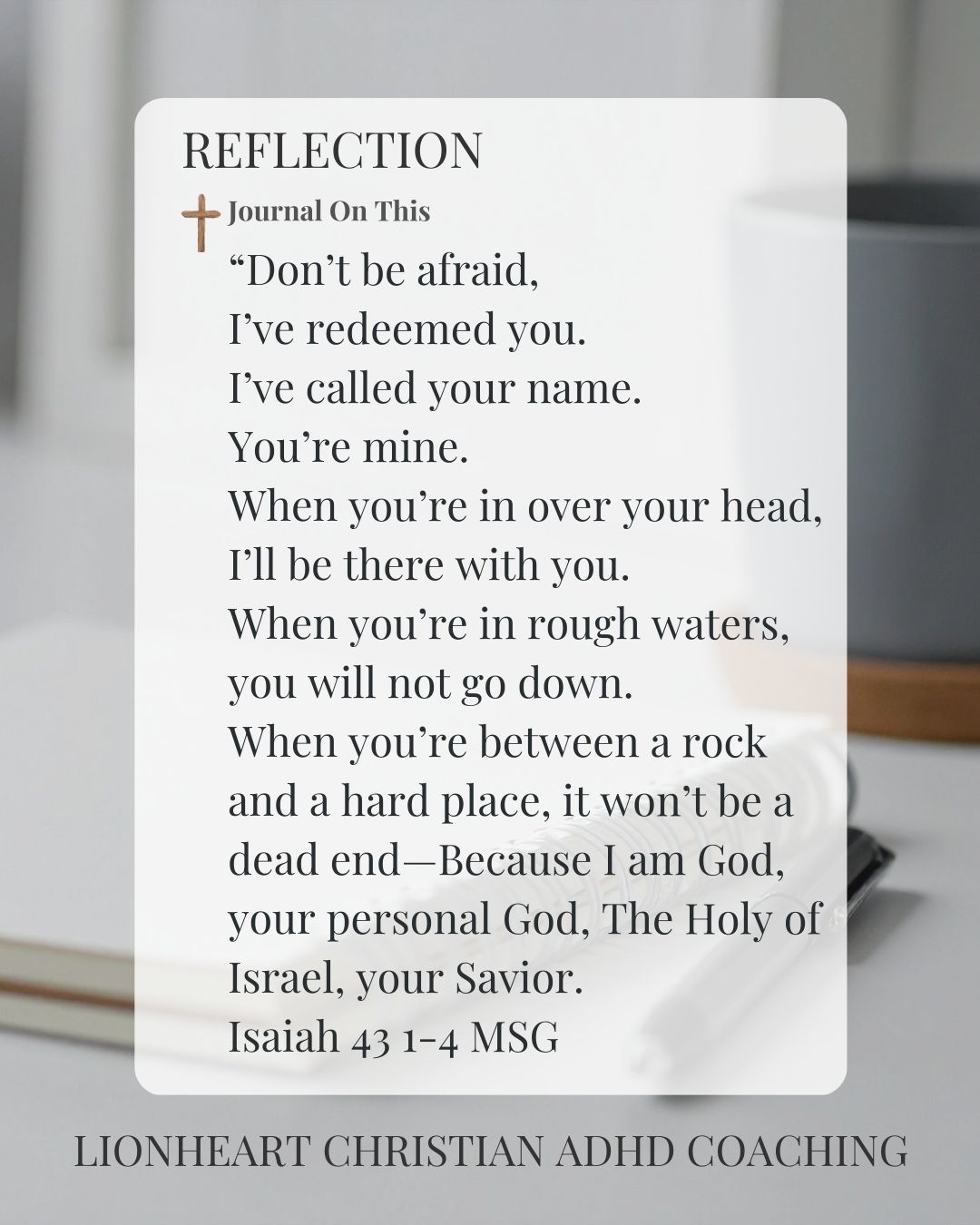 This is one of my favorite parts of the Bible. God names His people and claims them as His own.
Fear loses its authority when belonging is settled.
If anxiety has been shaping your decisions, book a discovery call and re-anchor in truth.