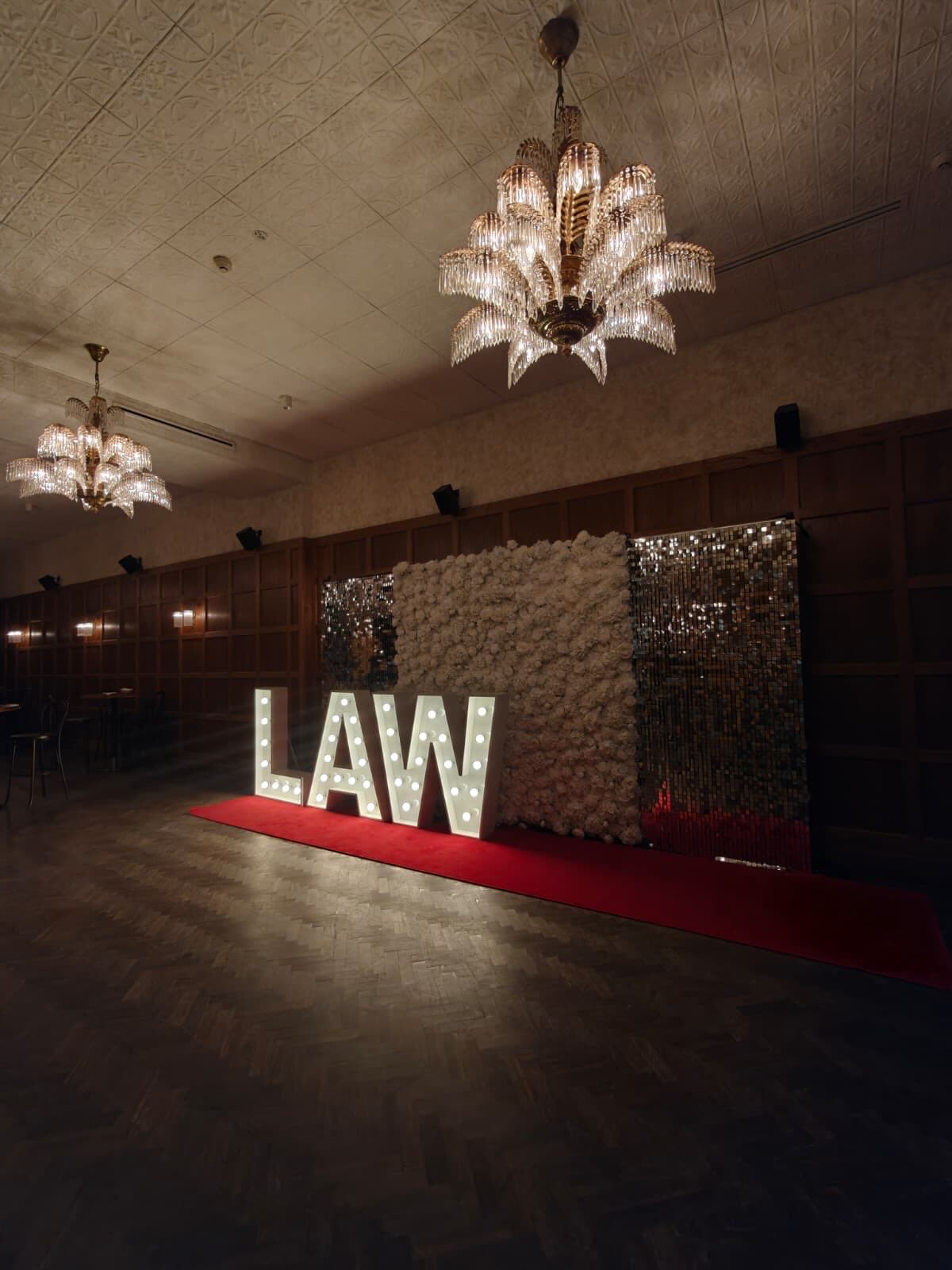 Law Ball light up letters & photo backdrop for @griffithuniversitylawsociety at @cloudlandbrisbane