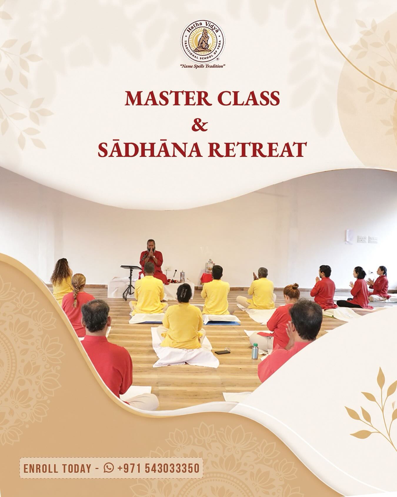In today’s fast-paced world, many spiritual seekers struggle to find the right environment and authentic guidance to balance their yogic aspirations with the demands of modern life.
Hatha Vidya’s 900-Hour Master Class is an intensive and deeply personalized program created for dedicated spiritual seekers who wish to deepen their yogic journey through sincere sadhana and disciplined practice.
This unique offering is specially designed for students who have already completed 300-Hour and 500-Hour Yoga Teacher Training programs and are seeking higher knowledge, deeper experience, and greater mastery in yoga.
Throughout the course, sadhaks are guided through Kriya practices and insightful theory sessions based on authentic yogic texts and teachings.
A transformative journey for those who aspire to live yoga beyond the mat.
Hatha Vidya
“Preserving Yoga For Generations”