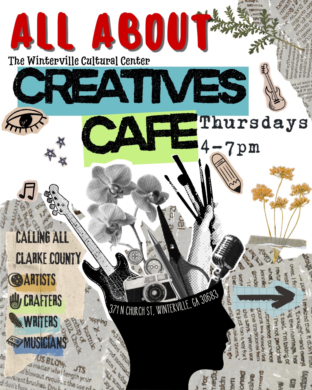 Learn about our Creatives Cafe! Meeting every Thursday 4-7
.
.
.
#Winterville #Athensclarkecounty #art #communityspace