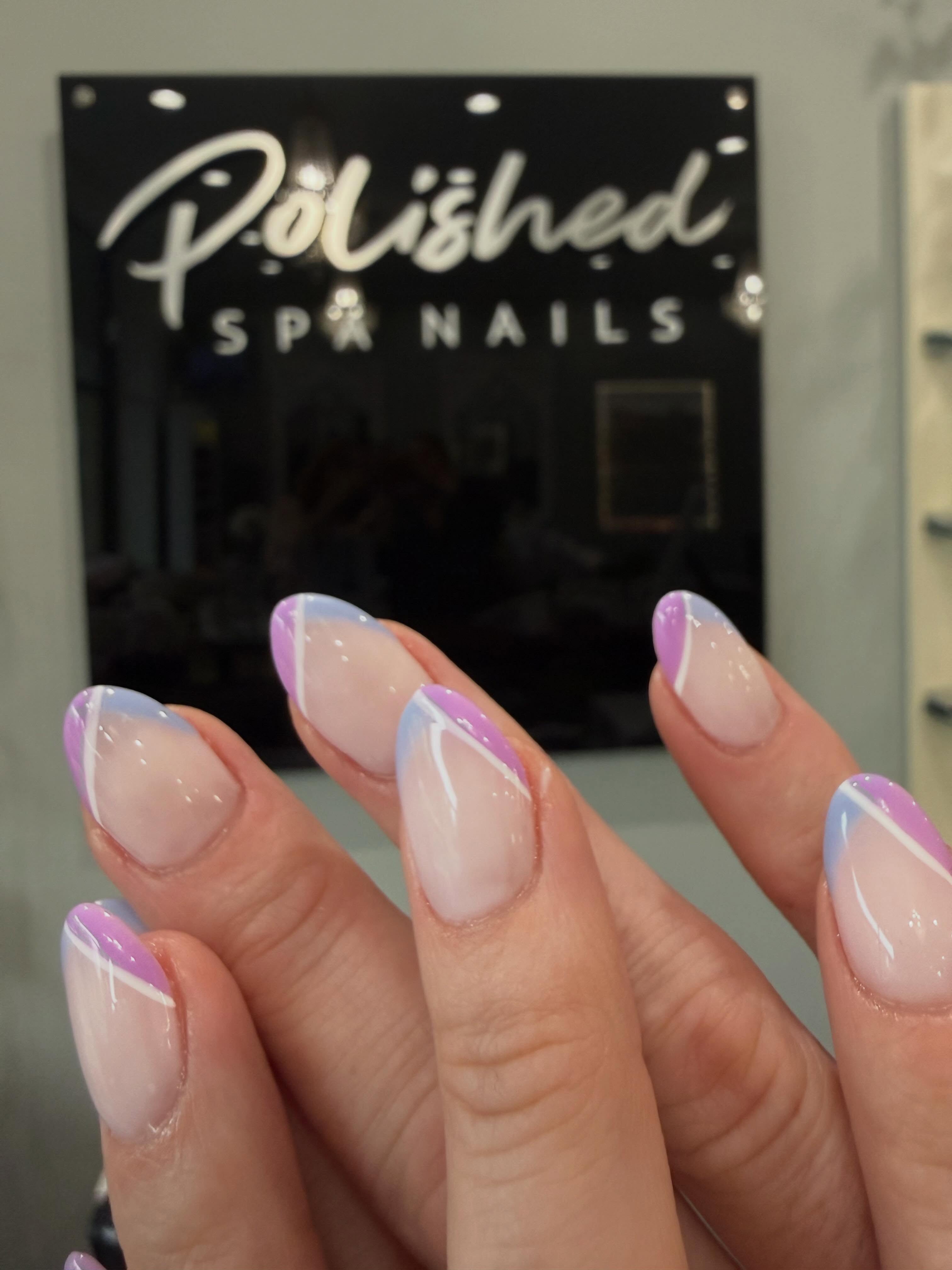 Double French Tips ๐ฉต๐ #frenchnailsโค๏ธ #nails๐
#polishedspanails ๐ฉต๐๐