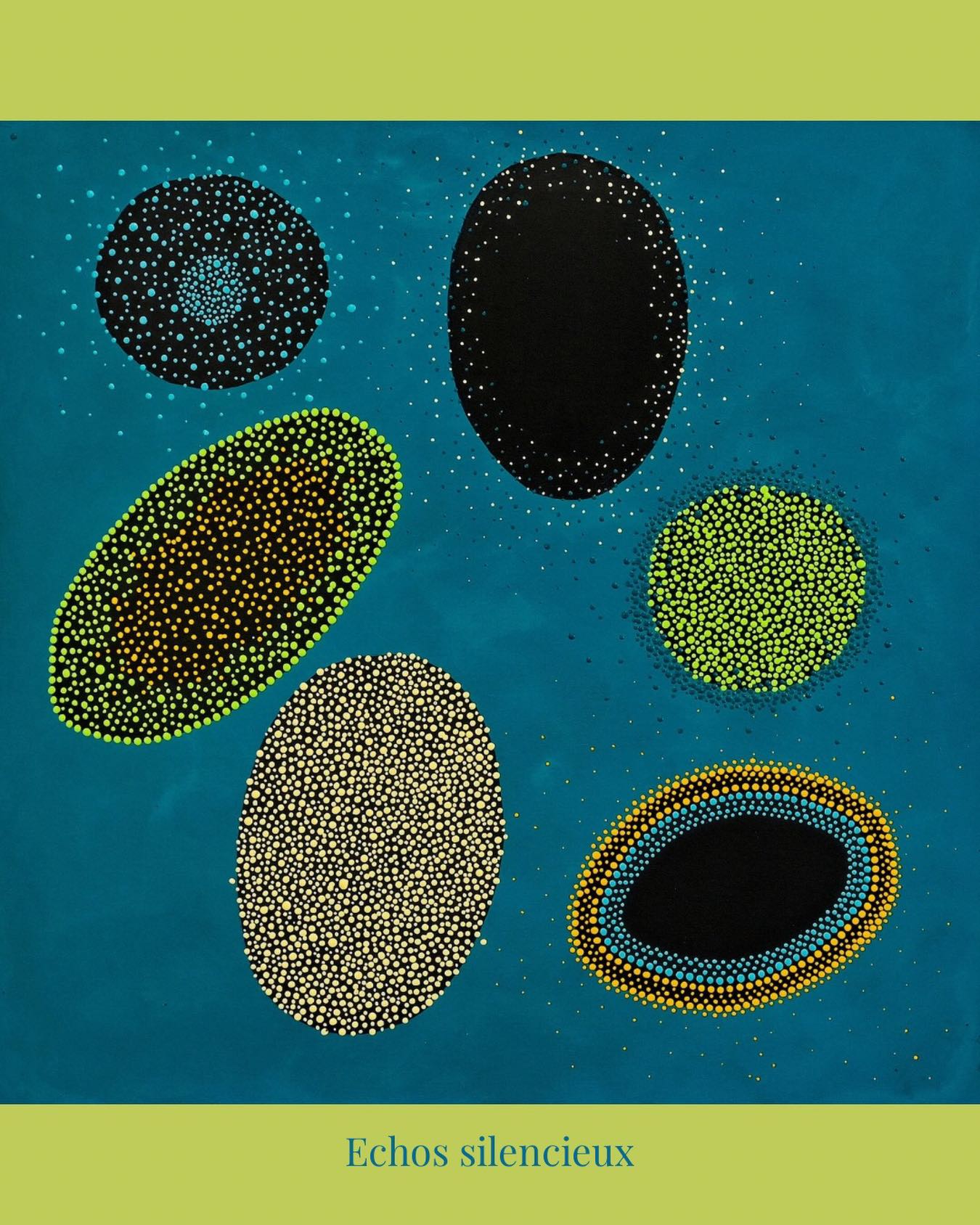 « Échos silencieux «
Perdre la notion du temps point après point ! #dotart #contemporanyart #artcollector #artforsale #spiritualart