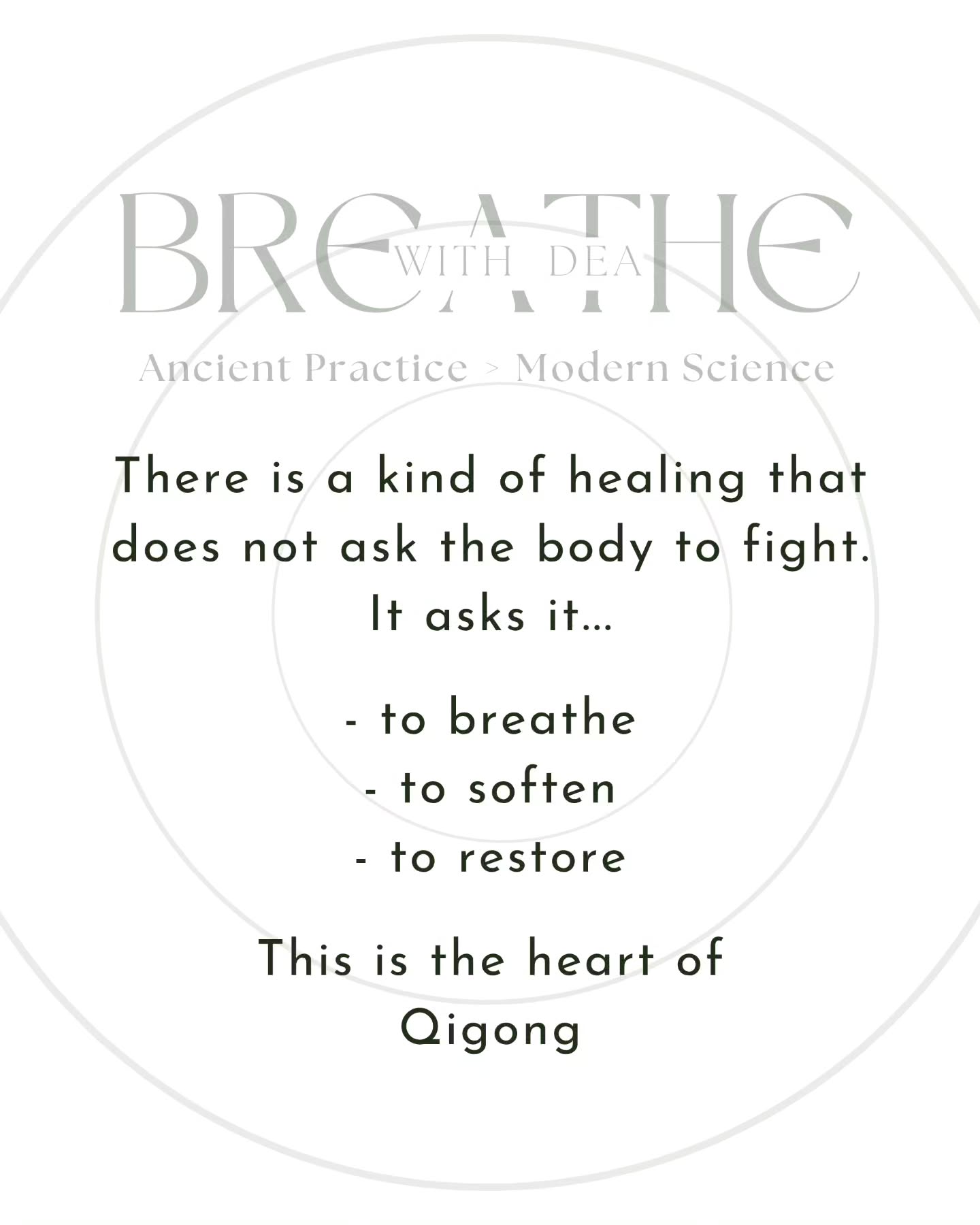 There is a kind of healing that does not ask the body to fight.
It asks it to breathe… to soften… to restore.
This is the heart of Eastern Healing & Qigong.
Modern science now shows that slow breathing, mindful movement, and deep relaxation can help regulate the nervous system, lower stress hormones, and support the body’s natural healing processes.
When we shift out of chronic “fight or flight” and into the parasympathetic state — often called “rest and restore” — the body can repair more efficiently, digestion improves, inflammation may reduce and the mind becomes calmer and clearer.
Qigong has understood this for thousands of years through breath, movement, posture, and awareness.
Gentle practices that help restore balance, energy flow, and connection between body and mind.
Sometimes healing does not come from pushing harder…
but from creating the conditions where the body feels safe enough to heal.