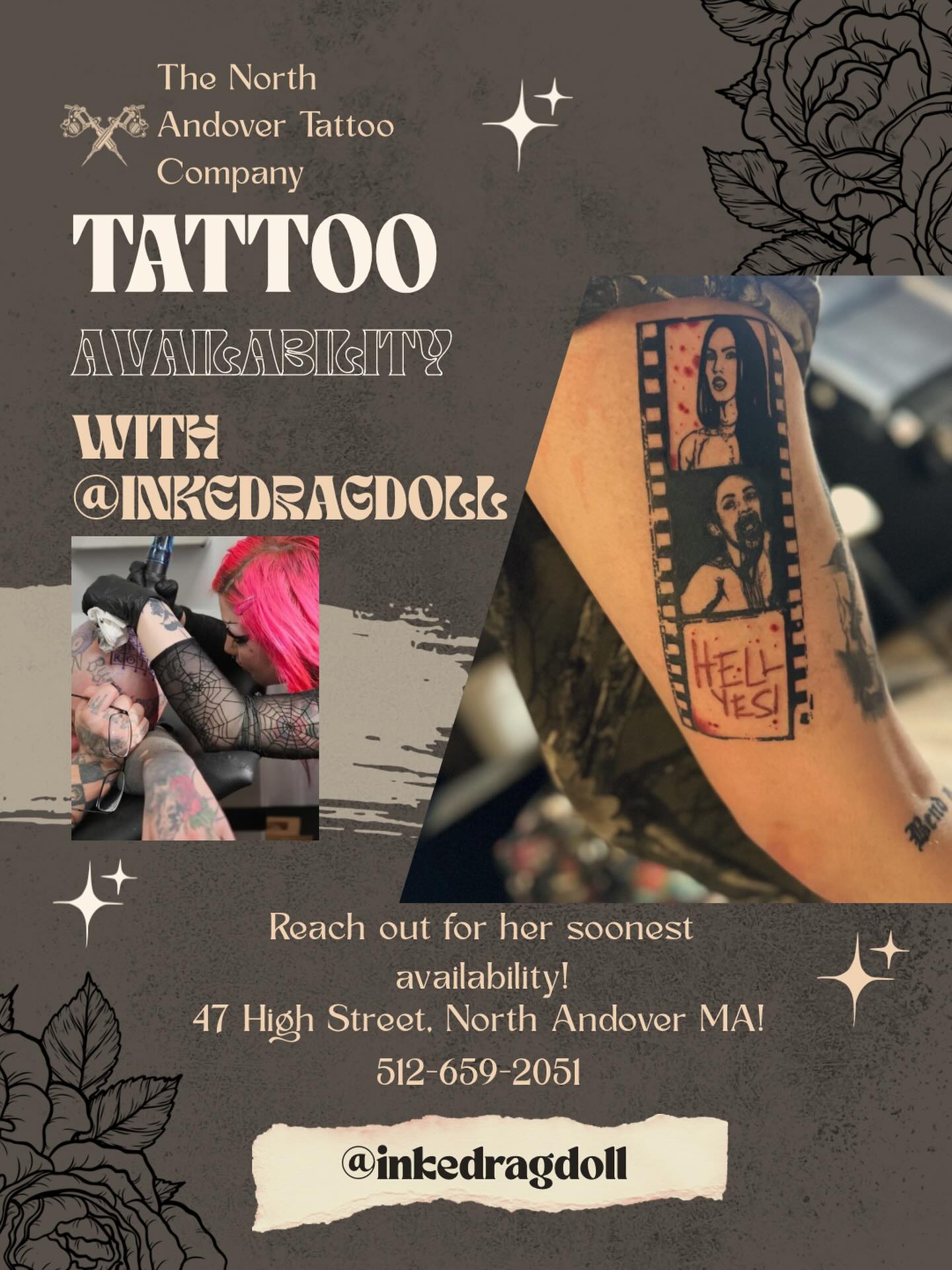 @inkedragdoll has availability to tattoo you next!! Shoot her a message and get your next tattoo!!!! Her flash is available on her account, and is also open to requests!
#tattoos #tattooartists