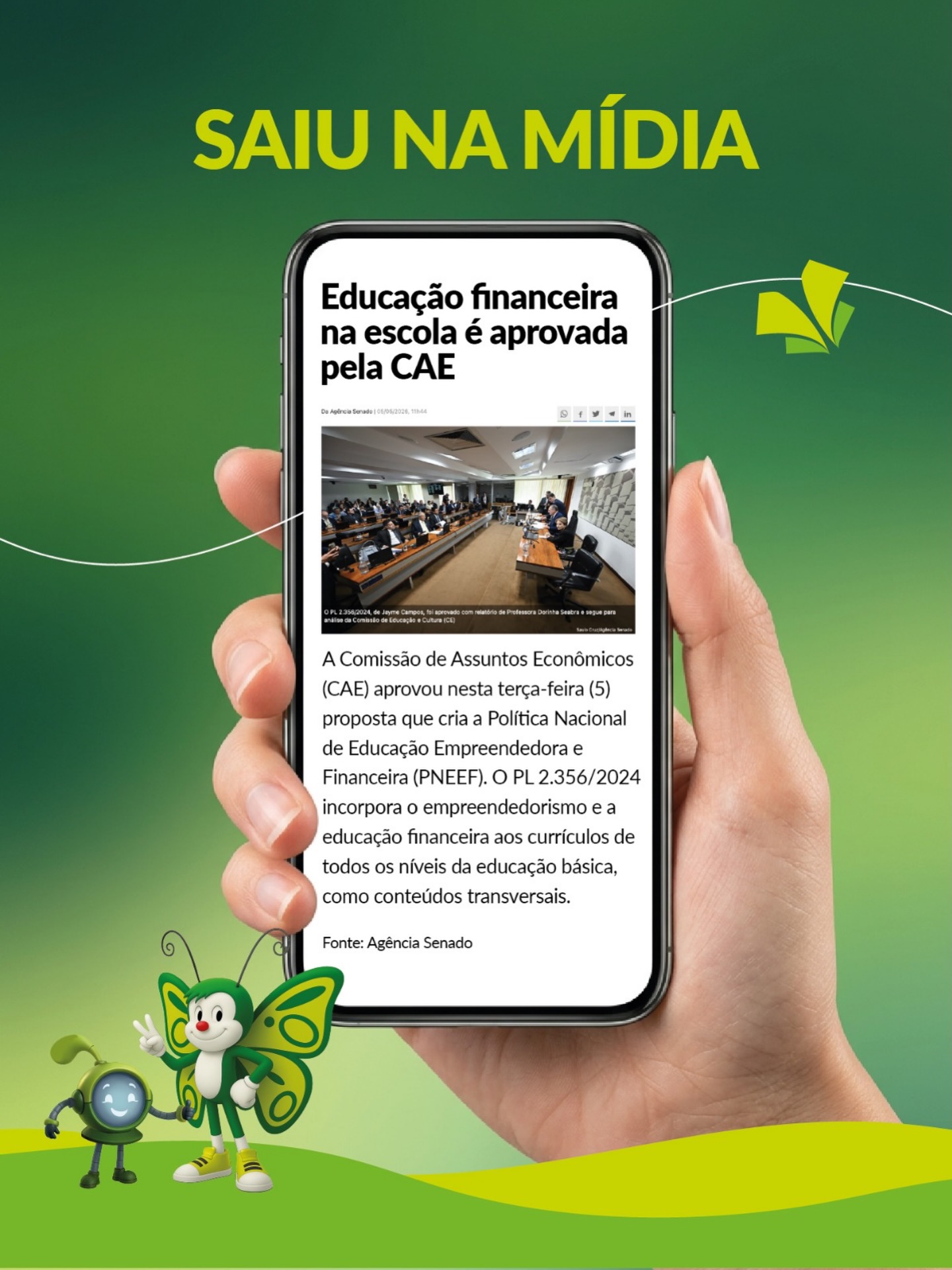 Educação financeira nas escolas avança no Senado. A Comissão de Assuntos Econômicos (CAE) aprovou o projeto que cria a Política Nacional de Educação Empreendedora e Financeira (PNEEF), fortalecendo a presença da educação financeira nos currículos da educação básica e do ensino superior.
A proposta prevê ações nos sistemas de ensino, formação para professores e gestores escolares, além de apoio técnico e financeiro para implementação da política nas redes de ensino. Mais do que uma pauta econômica, esse movimento reforça algo que a realidade já mostra há muito tempo: crianças e jovens precisam aprender a lidar com escolhas, planejamento, consumo, prioridades e consequências ao longo da vida.
Na Oficina das Finanças, acreditamos que educação financeira vai além da matemática financeira. Ela envolve comportamento, tomada de decisão e construção de caminhos mais responsáveis e sustentáveis. A aprovação na CAE representa mais um passo importante para ampliar esse debate dentro das escolas e fortalecer o papel da educação financeira na formação para a vida.
#OficinaDasFinanças #EducaçãoFinanceira #EducaçãoDeComportamentosFinanceiros #Noticia