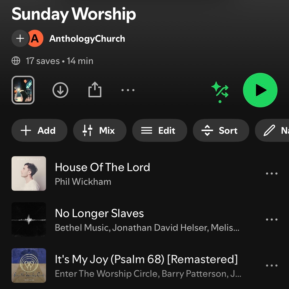Did you know we have a Spotify where you can find out Sunday set list and listen ahead? The link is in our bio bio, or search for Anthology Church! Here’s this Sunday’s worship set list.
#WorshipMusic #SundaySetList #PraiseTheLord