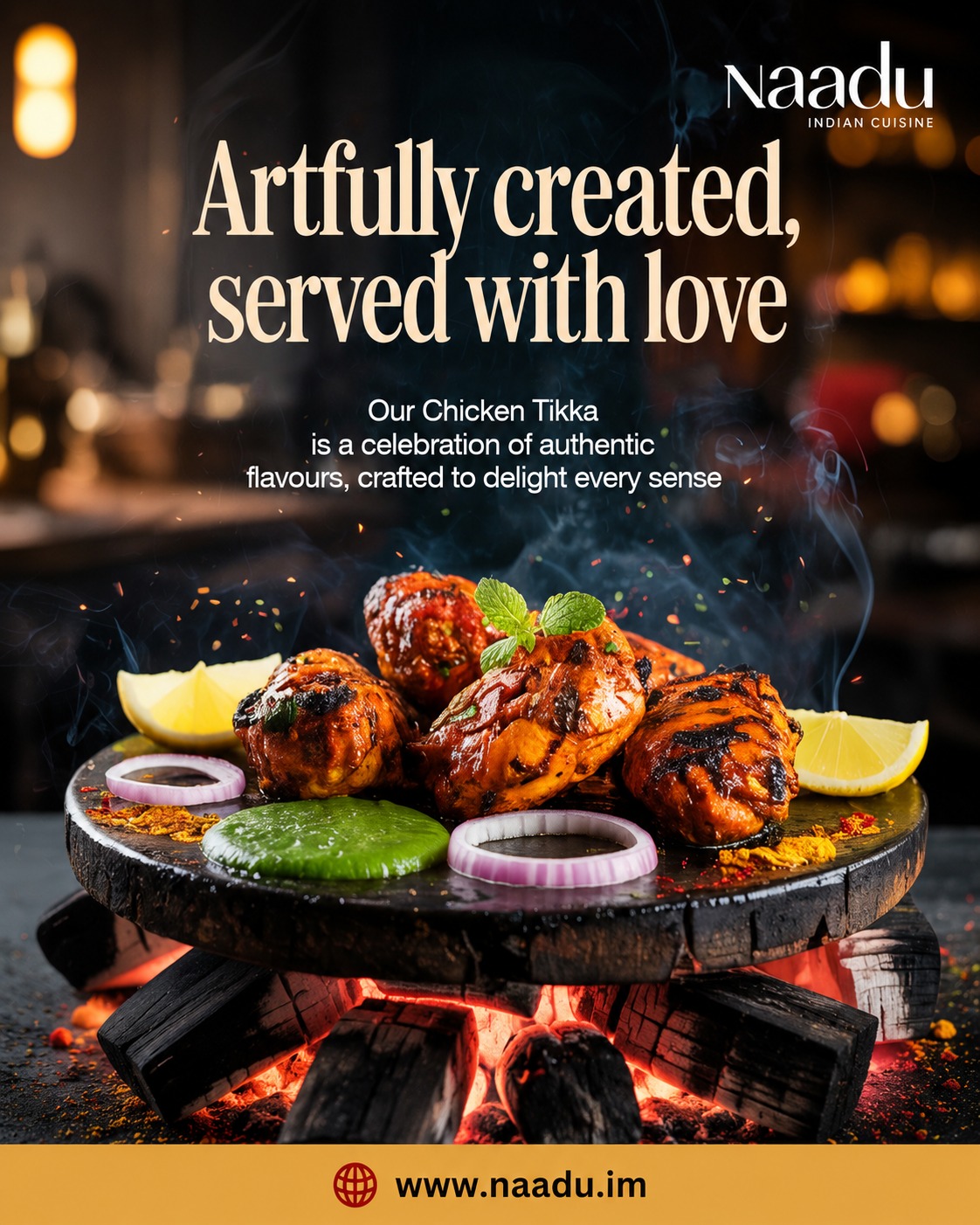Get up close with one of our favourites Chicken Tikka, perfectly marinated, expertly grilled, and beautifully presented. At Naadu, we believe great food should look as good as it tastes.
Using authentic recipes and locally sourced Isle of Man ingredients wherever possible, our dishes are thoughtfully prepared to be both flavourful and low in fat without compromising on taste.
A true feast for the eyes and the palate.
Explore our menu: https://www.naadu.im/
#NaaduIOM #ChickenTikka #IndianCuisine #FoodArt #GrilledPerfection #AuthenticFlavours #IsleOfMan #FoodLovers #GourmetExperience #HealthyEating #DiningExperience #DouglasDining