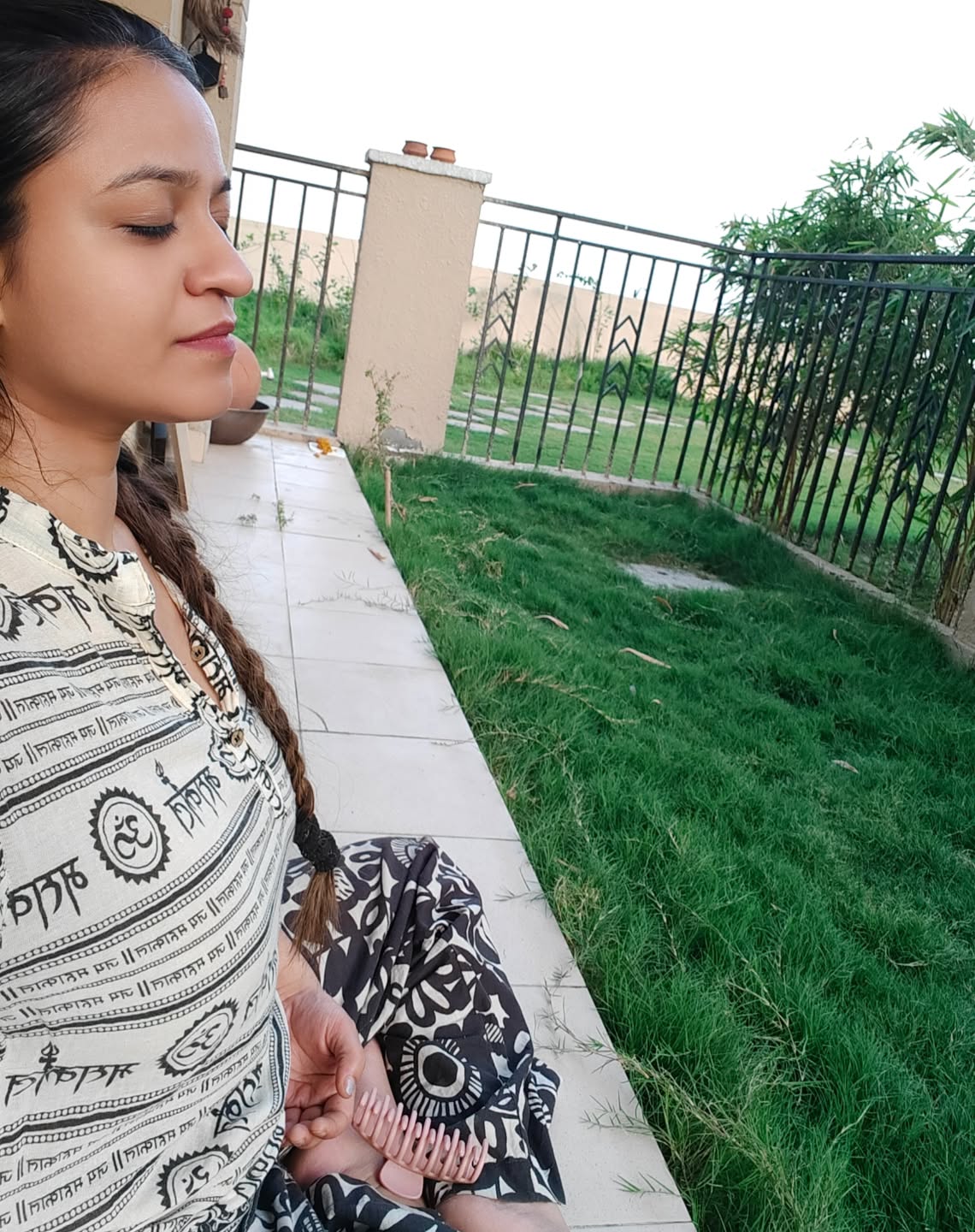 Morning meditation bliss 🌞