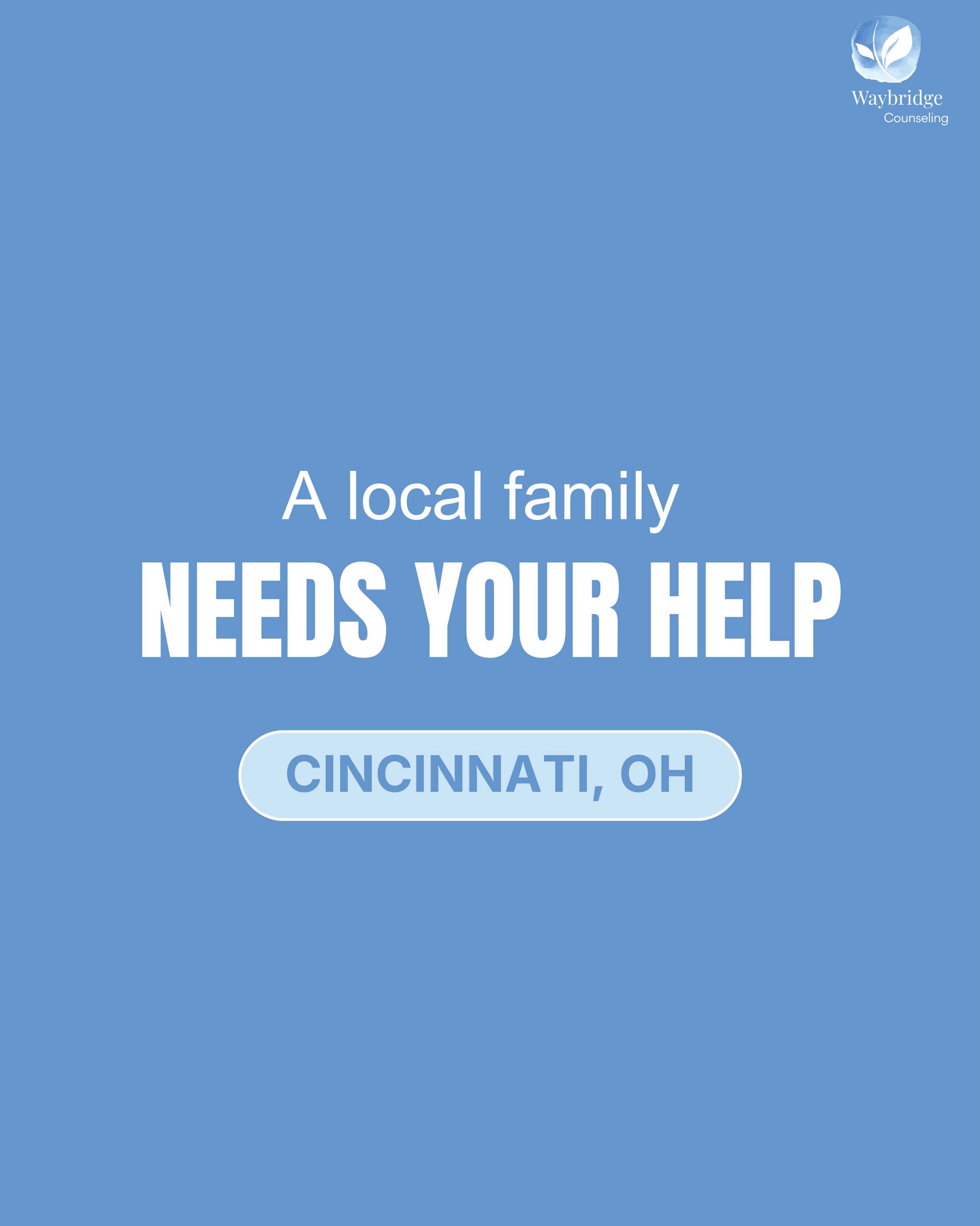 URGENT COMMUNITY SUPPORT NEEDED 🤍
A local single mother of two, currently receiving services through Waybridge, is facing an incredibly difficult situation. Due to rising gas costs and financial hardship, she is struggling to afford transportation to work, take her child to school, and pay the remaining $300 needed to avoid eviction after receiving a three-day notice.
We are asking our community to come together in any way possible.
Donations can help provide:
💌 Gas assistance/gas cards
💌 Rent support to help keep her family housed
If you can give, donations can be sent directly to Waybridge’s Venmo: https://account.venmo.com/u/waybridgecounseling
Please consider sharing this post to help us reach others who may be able to support. Every amount makes a difference.