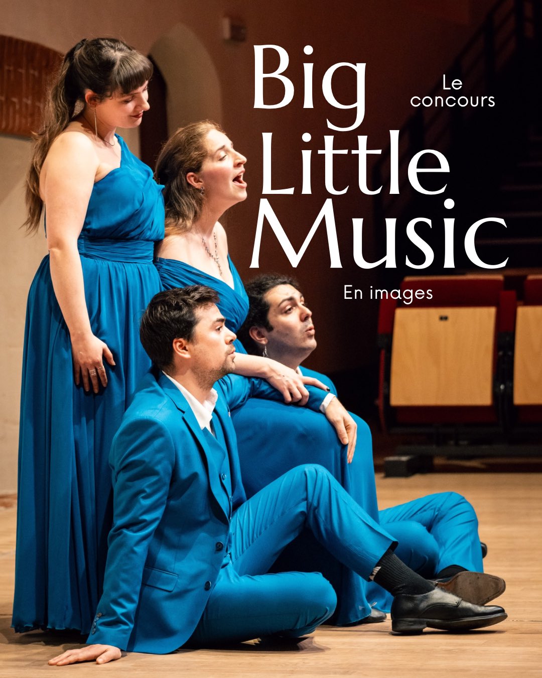 Le Concours Big Little Music en images, il y a quelques mois, nous avons eu la chance de participer à ce beau concours et nous avons même eu le prix du public 😁 C’était un chouette moment, il y en aura pleins d’autres, et nous avons hâte de vous y (re)voir ! #music #contest #vocalmusic #quartet #classicalmusicians