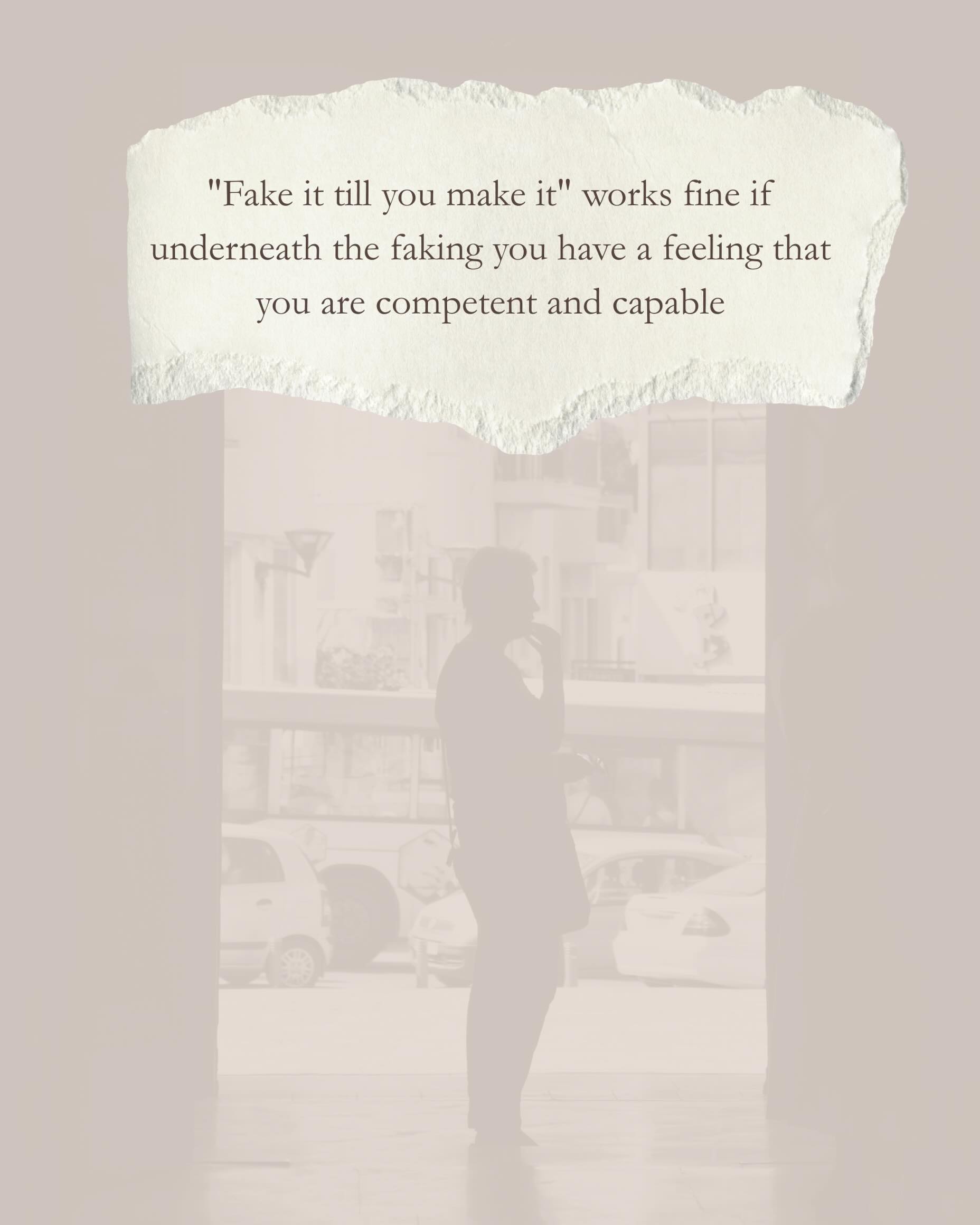 I often wonder how useful reassurance and encouragement are.
But maybe that is the wrong lens. Perhaps it is more useful to think about what allows someone to metabolise supportive reframing in the first place.
“Fake it till you make it” works fine if underneath the faking you have a feeling that you are competent and capable.
But for many people who hold high expectations of themselves, with little tolerance for not-knowing or the naturally haphazard path of learning, this kind of advice can feel empty at best. At worst, it reinforces feelings of personal failure.
They can recite the mantras framed as antidotes, naming the evidence that challenges their cognitive distortions: I am capable. I am smart. I have real talent. And still, to no avail.
By inviting curiosity, and a desire to understand more deeply, we can gently challenge these beliefs at a structural level. The aim is not to outthink our overthinking. It is to restructure the internal world, so that we can feel connected to ourselves as both capable and imperfect. A version of ourselves that can weather criticism, and steadily work towards meaningful goals with a sense of purpose.
If reassurance has fallen flat for you, what’s helped instead?
#impostersyndrome #fakeitilyoumakeit #innercritic #selfdoubt #depthpsychology