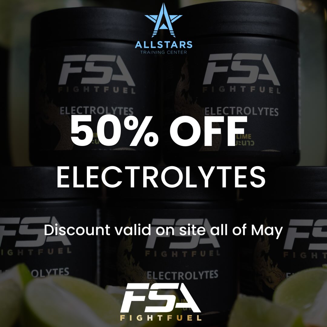 Ladda upp inför sommaren ⚡
Hela maj: 50 % på alla elektrolyter i Allstars Shop.
Välkommen! 🌟