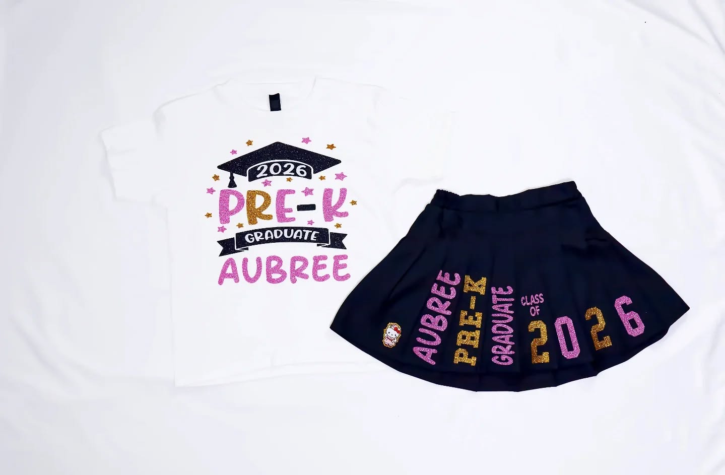 Sparkle season is officially here ✨🎓
This custom Pre-K graduation tee is layered with black, gold, pink, and white glitter vinyl for the cutest graduation look ever! The shine, the details, the glitter… absolutely obsessed 💕
Perfect for Pre-K, kindergarten, and elementary EVEN HIGH SCHOOL graduates ready to celebrate in style! Custom graduation shirts are available now 🎉
FOLLOW @ajuniquecreationsllc
Shop: www.ajuniquecreations.com
#PreKGraduation #GraduationShirt #CustomTees #KindergartenGrad #GlitterVinyl GraduationSeason ClassOf2026 CustomGraduationShirts SmallBusiness SupportSmallBusiness