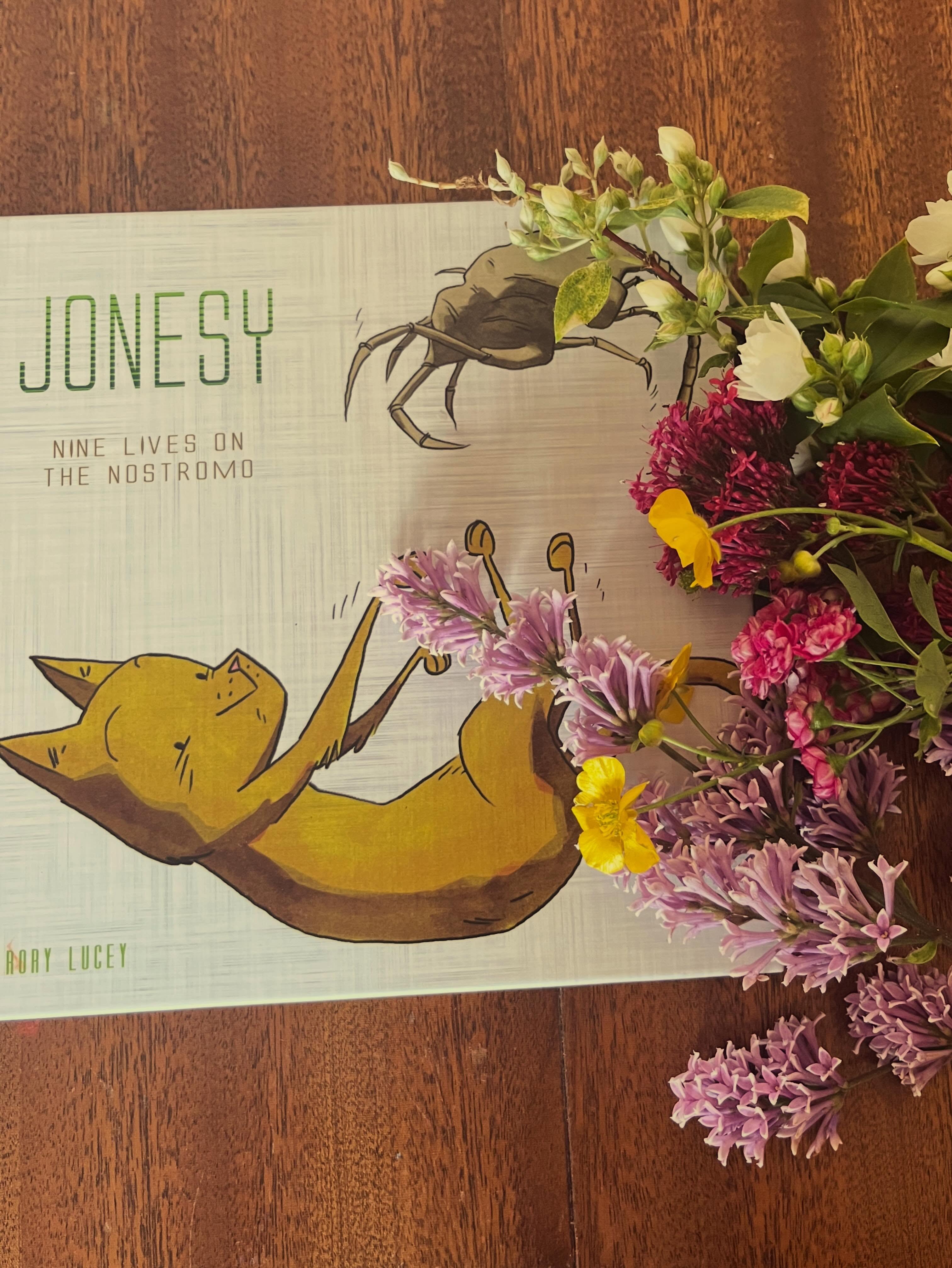 Along my walk I, picked an accidental bouquet and found an Alien book from Jonesy’s POV. I sat for ages with the cuppity butts (a name for buttercups Eli and I learned from a folktale), daydreaming with them in their swaying carpet of gold.
