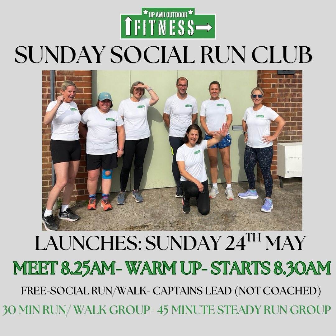 Up & Outdoor Sunday Social Run — LAUNCHING Sunday 24th May! 🏃🏼♀️ 🏃🏻♂️
We’re officially starting our Sunday Social Run and I’m buzzing to get this going — especially now we’ve got an awesome team of Run Captains ready to lead it (see pic!). We met up today and have a great plan to make this inclusive for everyone
Just to be super clear: this is a social run / run-walk, built for community, fresh air and fun.
It’s not coached, not about pace, and not about distance.
The plan (every Sunday)
08:25am arrive at the studio + quick warm-up
08:30am we start (on time — we won’t wait for late arrivals)
Super inclusive set-up (2 groups)
Each week we’ll aim to have two captains so everyone’s covered:
Captain 1: 30 min run/walk (all abilities welcome)
Captain 2: 45 min steady run (conversational pace) for those who want a bit more
Captains are there to lead and host, not to coach — so it stays relaxed, friendly and inclusive.
Who can join?
Anyone! Members, friends/family of members, and ex-members — and it’s FREE.
If you fancy it, just turn up Sunday 24th May at 08:25am ready to go.
Can’t wait to get you all started!