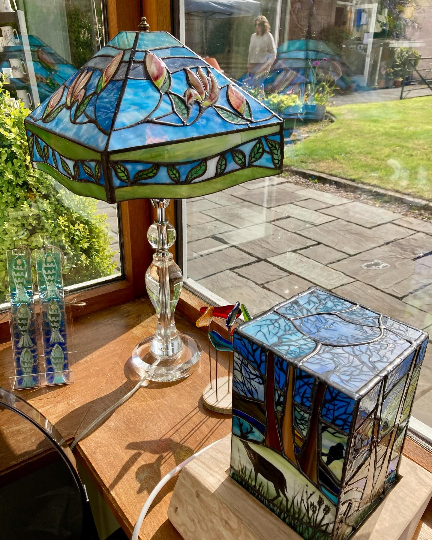 Last day of the Big Summer Weekend at @greengallerylifestyle 10-5. Busy day yesterday with earrings and jewellery being a big hit👏 hope you can make it along. #leonastewartglass #greengallery #sunday #buchlyvie #stirlingshire #whatsontoday #artmarket