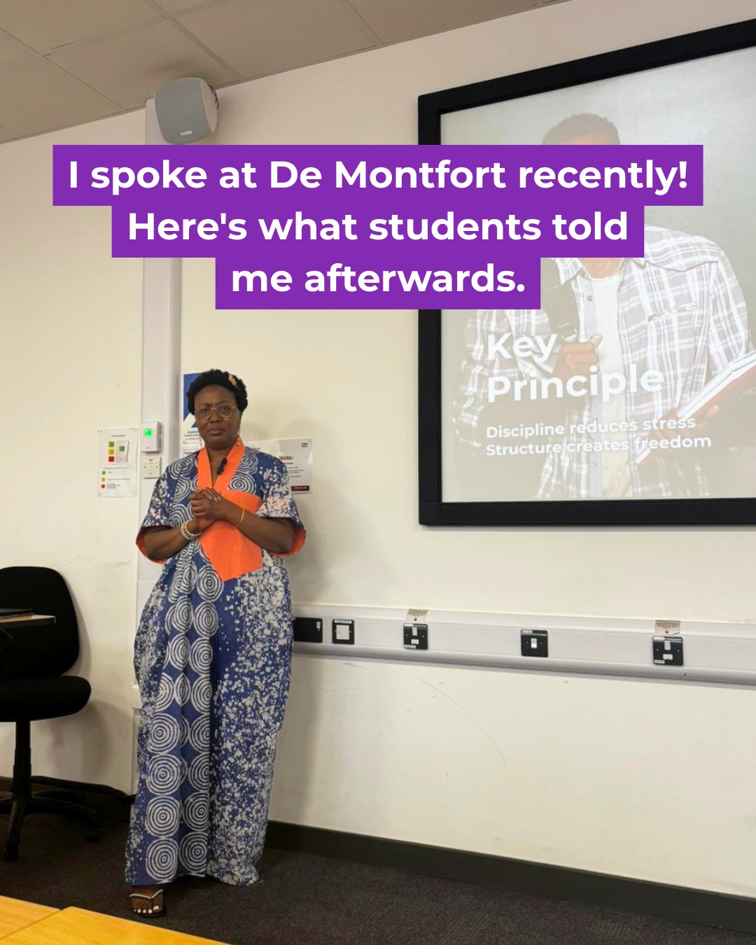 Earlier this month, I spoke at De Montfort University with @ryleicester on balancing university life and taking control of your time. Sharing a few of the reflections that came out of it!
If you're looking for a guest speaker for your university, podcast, event, or publication, drop me a message through the link in my bio 🦋
#TheFaithTherapist #StudentMentalHealth #ChristianSpeaker #TherapistSpeaker #GuestExpert