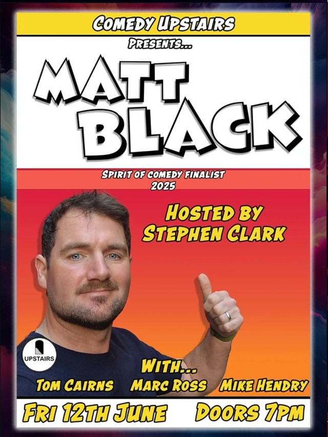 Looking for a night of comedy? Well mark your calendars for the 12th June 2026 for Comedy Upstairs Presents Matt Black 🎤
Tickets: https://highlandcomedy.co.uk/product/comedy-upstairs-with-matt-black-friday-12-june
#comedyinverness #supportlocal #localentertainment #visitscotland #nightlifeinverness #invernessgigs