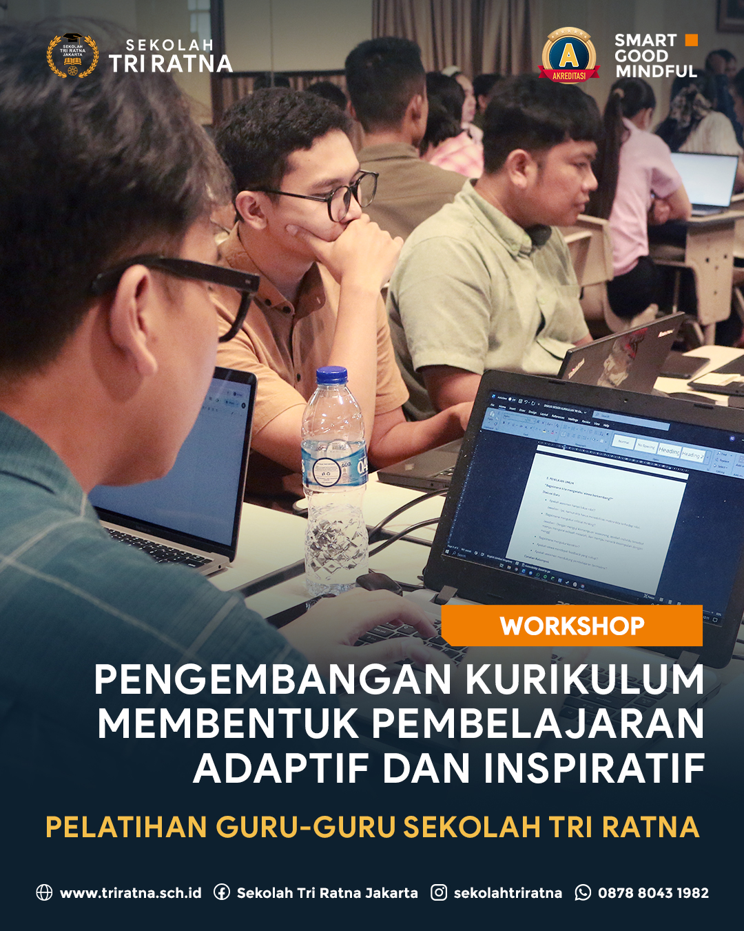 Guru-guru Sekolah Tri Ratna bukan hanya mengajar di kelas, tetapi juga terus belajar dan berkembang demi menciptakan pendidikan yang relevan dengan kebutuhan zaman.
Melalui pelatihan pengembangan kurikulum, para guru bersama-sama memperkuat pemahaman, menyusun strategi pembelajaran, serta merancang pengalaman belajar yang lebih kreatif, efektif, dan bermakna bagi murid-murid.
Kegiatan ini menjadi ruang kolaborasi bagi guru untuk saling bertukar ide, pengalaman, dan inovasi dalam menyusun kurikulum yang adaptif terhadap perkembangan teknologi, karakter siswa, serta tantangan masa depan. Dengan semangat belajar yang tinggi, setiap proses yang dijalani diharapkan mampu melahirkan pembelajaran yang lebih hidup, menyenangkan, dan berpusat pada siswa.
Melalui pelatihan ini, guru-guru Sekolah Tri Ratna semakin siap menjadi pendidik yang inspiratif, profesional, dan mampu menciptakan generasi yang unggul baik dalam pengetahuan, karakter, maupun keterampilan dengan sadar penuh. Karena pendidikan yang berkualitas selalu dimulai dari guru yang terus bertumbuh.
SMART ⢠GOOD ⢠MINDFUL
Bergabunglah bersama Sekolah Tri Ratna!
š psb.triratnaschool.sch.id
āļø +62 878-8043-1982
SMART ⢠GOOD ⢠MINDFUL
#sekolahjakartaĀ #sekolahbuddhajakartaĀ #sekolahtriratnaĀ #sekolahjakartabaratĀ #mindfulschool #education #kurikulum