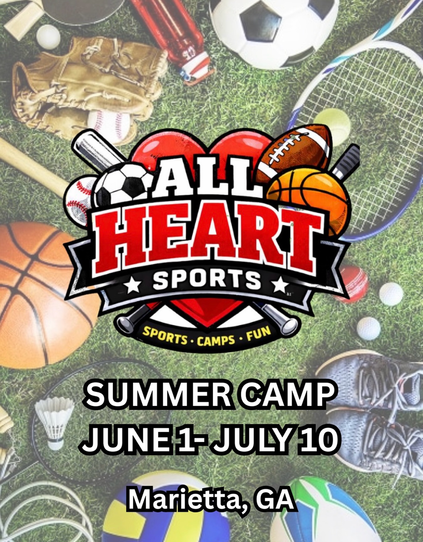 ๐โฝ๏ธ THIS is what summer is supposed to look like โ๏ธ๐ฅ
From basketball and soccer to games, teamwork, and nonstop fun โ All Heart Sports Camp is the place to be this summer! ๐ช๐ฝ๐๐พ
๐Marietta, GA
๐ June 1 โ July 10
โฐ Full day camp packed with sports, activities & fun!
Donโt wait โ spots are filling FAST! ๐โโ๏ธ๐จ #AllHeartSports #SummerCamp #MariettaGA #KidsSportsCamp #SummerFun