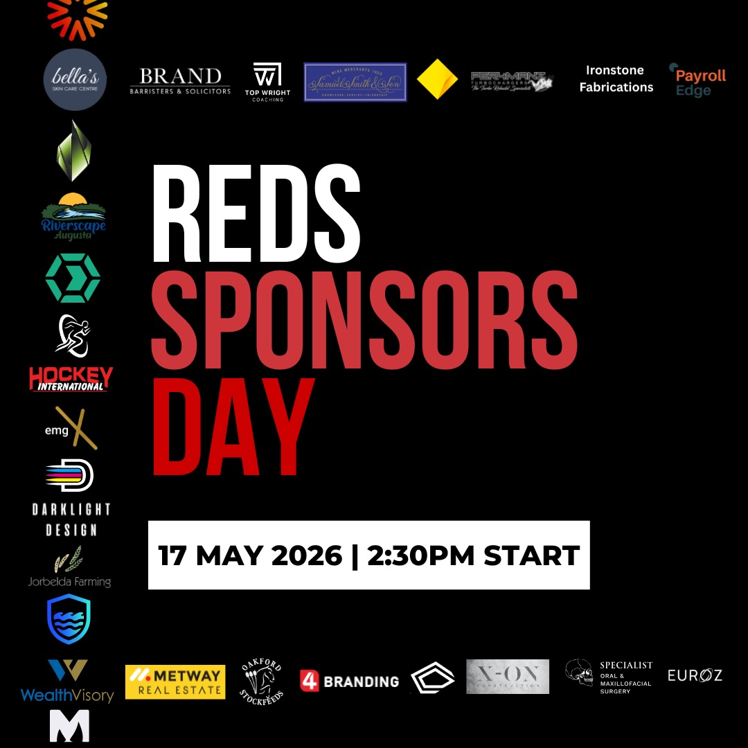 SPONSORS DAY
Tomorrow from 2:30pm we’re hosting our Sponsors Day and we’d love to see the Reds community down at the club supporting.
This is a chance for us to thank all of our amazing sponsors, both new and long-standing, for everything they do for our club. Their support plays a huge role in helping Reds continue to grow both on and off the field.
Come down and enjoy an afternoon of Premier League hockey and help us celebrate the businesses and people backing our club.