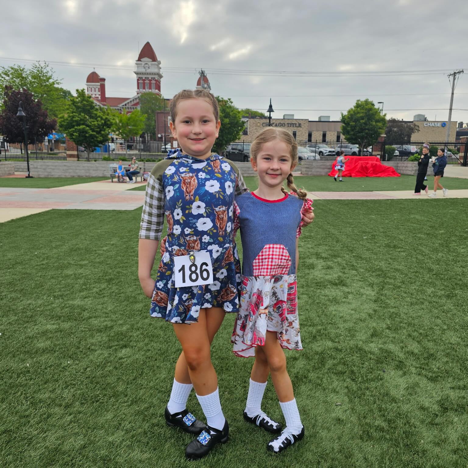 What a fun day our dancers Aynslee, Brynn, and Finley had at the Barnyard Feis, and they are all coming home with some hardware! Congratulations girls on a wonderful day of dancing! 💜💚