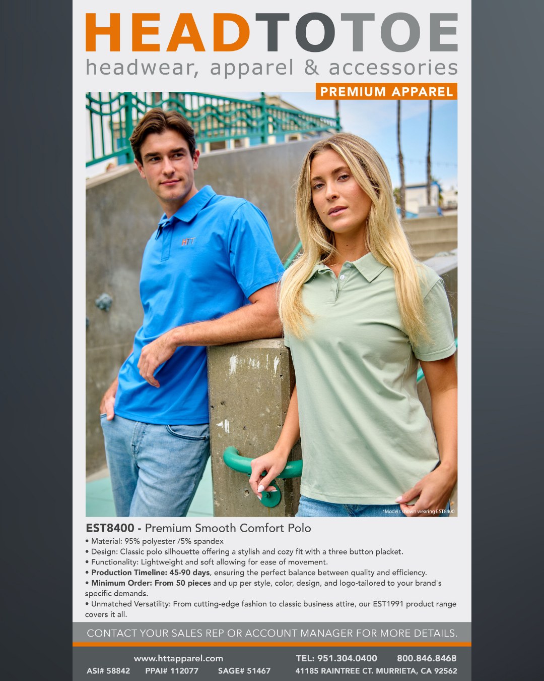 Your polo. Your standard. 🖤
The EST8400 Premium Smooth Comfort Polo is built for people who move with purpose. 95% polyester, 5% spandex. Lightweight. Buttery soft. Classic silhouette.
Custom orders start at just 50 pieces. Branded your way.
Explore the full line at httapparel.com
#HeadToToe
#HTTApparel
#OOTD
#PoloStyle
#CustomApparel
#FashionBusiness
#PoloShirtDesign
#BrandedPolo
#EST8400
#BulkApparel