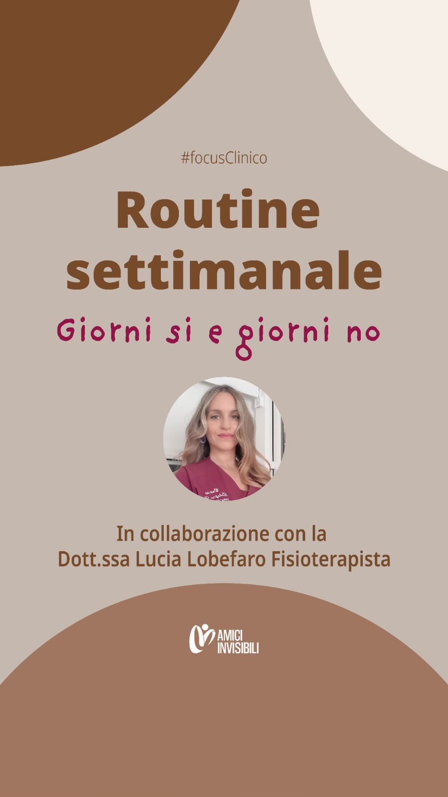 🔍 Focus clinico con la dott.ssa Lucia Lobefaro:
Vivere con una malattia invisibile significa imparare un nuovo linguaggio: quello dei segnali del nostro corpo. 🤍
Ci sono giorni “ON”, dove l’energia ci permette di muoverci e sorridere, e giorni “OFF”, dove anche respirare sembra un allenamento.
👉🏻 In questo video ti parlo di come gestirli senza sensi di colpa:
✨ Giornate OFF: La regola d’oro è l’ascolto. Non è tempo perso, è tempo di recupero. Prova questo esercizio di respirazione per calmare il sistema nervoso.
⚡ Giornate ON: Non sprecare tutto subito! Impara a preservare l’energia e scegli il movimento che ti fa stare bene davvero.
E tu come vivi i giorni ON e OFF? Diccelo nei commenti!💬
#AmiciInvisibili #focusclinico