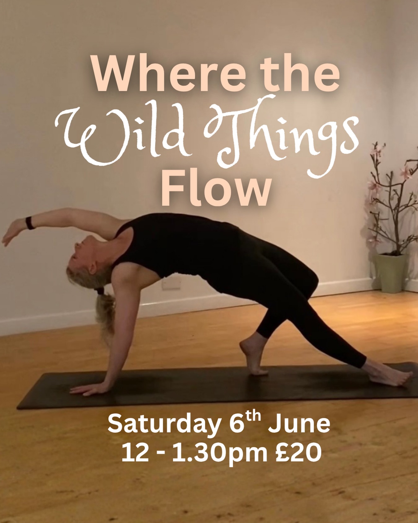 Wild Thing looks wild and free when you see it flowing in a sequence but in reality this pose can feel surprisingly confusing.
The body needs preparation, the pose needs setting up correctly and you need to know what goes where or you risk collapsing into it with shoulders jarring, hips falling and not really knowing where your hands, feet and chest are meant to be.
It is a pose that becomes lighter and stronger and more expressive when you understand the body mechanics.
In this workshop we will slow things down and break it all apart :
✨shoulder and hip opening
✨weight transfer and orientation
✨hand and foot placement
✨ how to lift and support the hips
✨ different entries and exits
✨ modifications and variation’s
This is not about achieving the perfect looking pose but about understanding how your body moves, building confidence in your own expressive movement and flow so that Wild Thing feels spacious and supported and strong.
Expect drills, playful exploration, technique, mobility with and plenty of “ooh that makes sense now “ moments
Where the Wild Things Flow
6th June 12-1.30pm £20
-