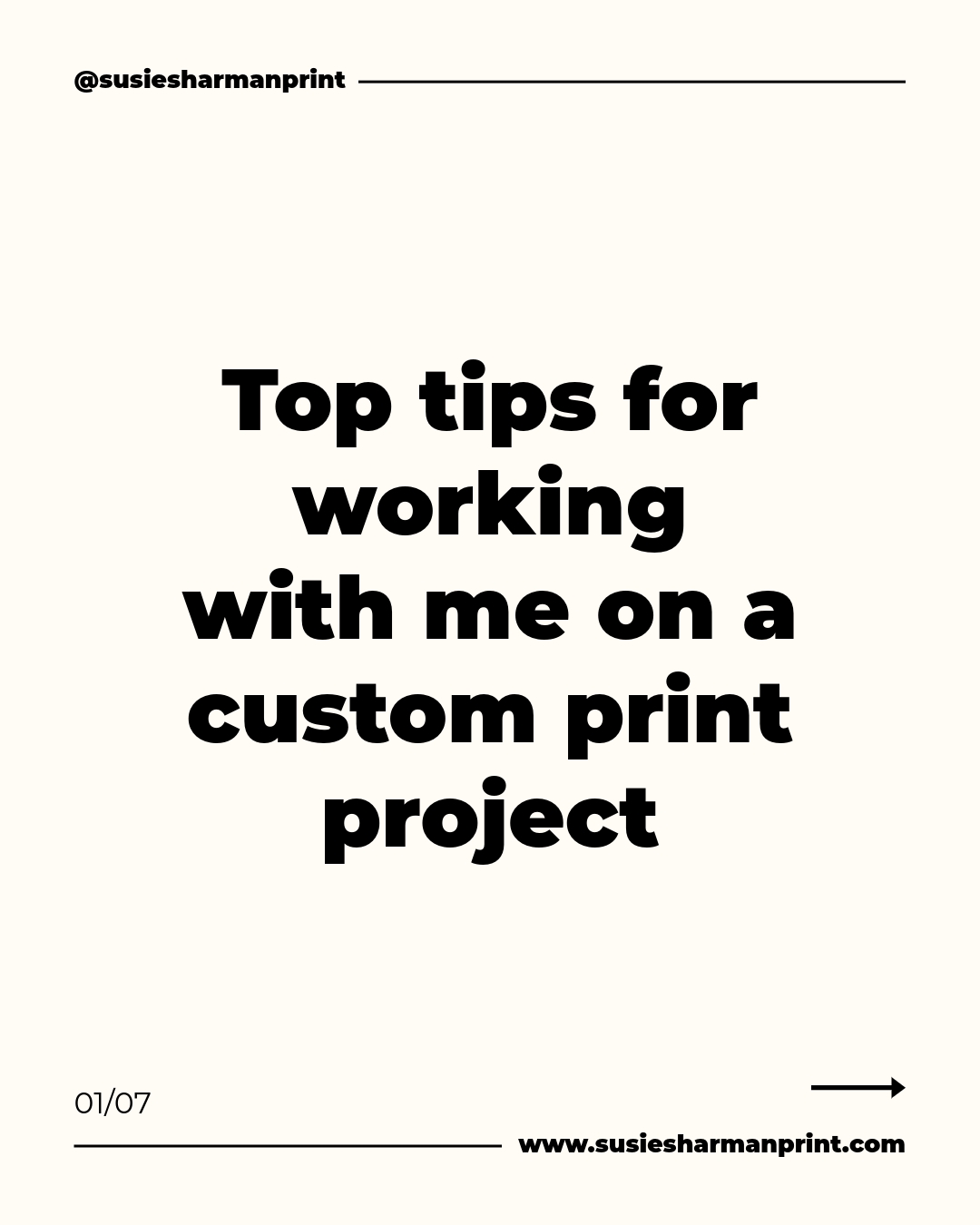 Thinking about working with me on a custom print project? Here are some top tips ✨
Save this one for later 🔒
Created using @adobeexpress