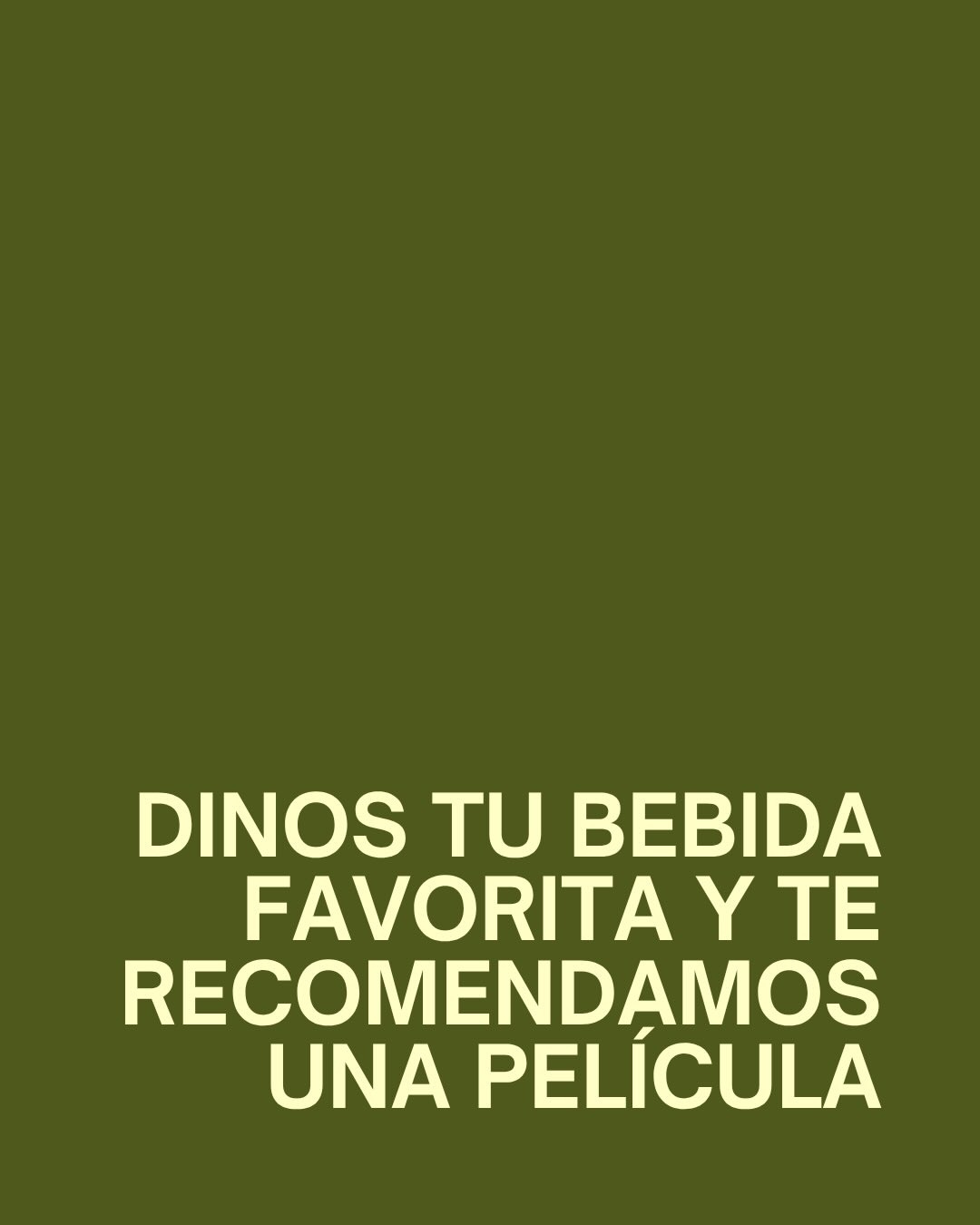¿No sabes qué ver? 🎬 Solo busca tu bebida favorita y tendrás una recomendación de una película 🍿✨
¿Cuál película te tocó?