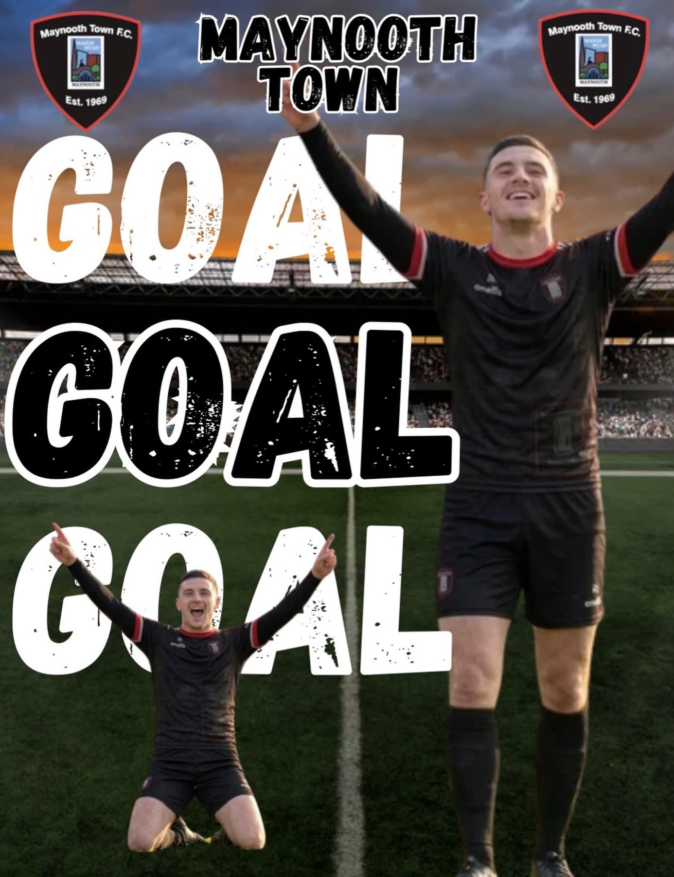 Jonathan Coyne makes it 1-0 Maynooth Town FC after 2 minutes
