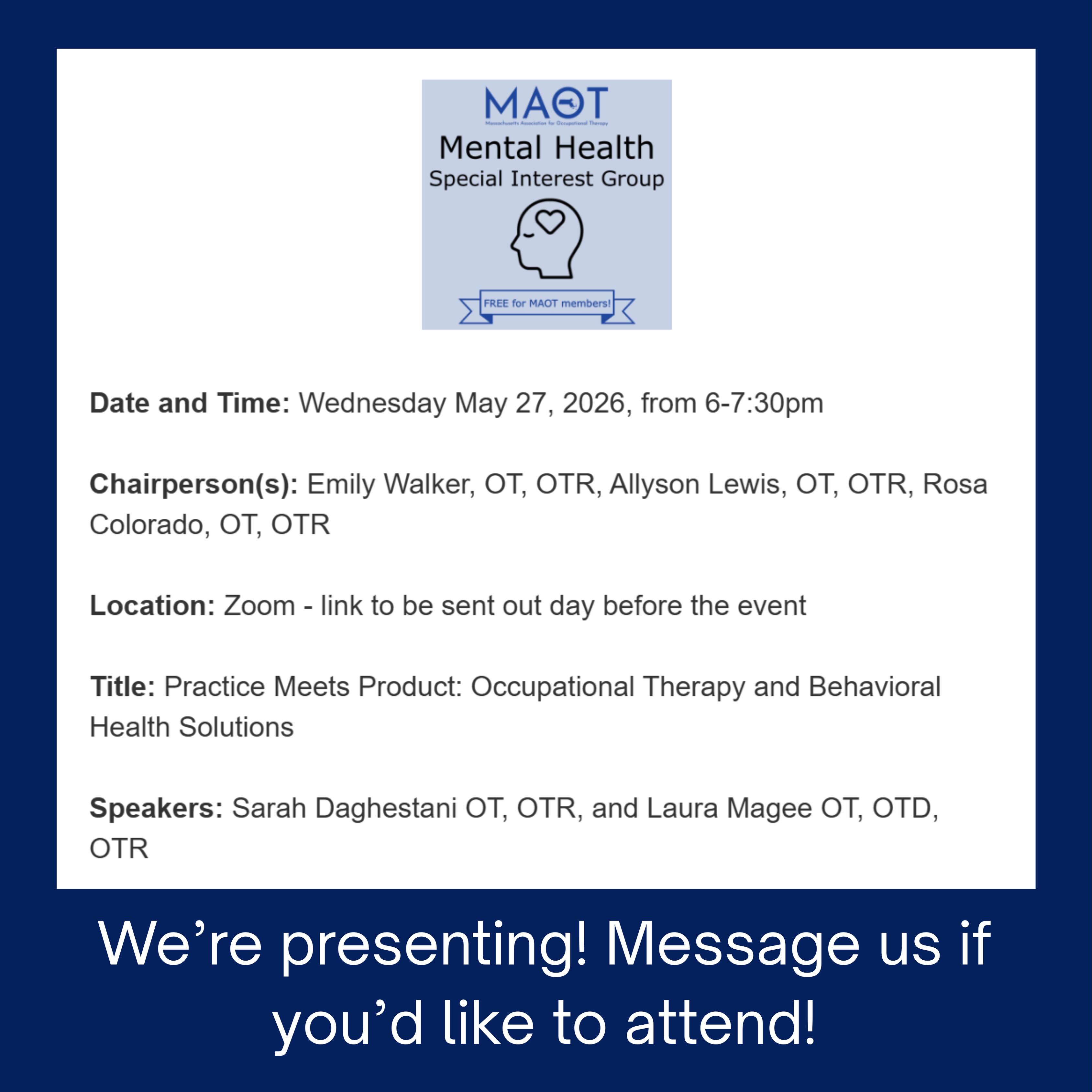Practice Meets Product: Occupational Therapy and Behavioral Health Solutions