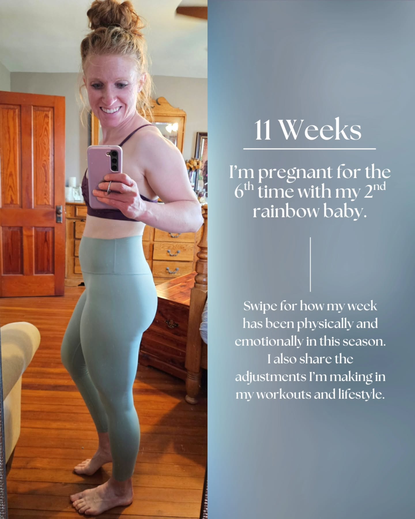 11 weeks š„°
Cannot believe the 2nd trimester is creeping around the corner!
Just so grateful, very very grateful.
Be Resilient Mama!
#ivfpregnancy #1sttrimester #pregnancyafterloss #rainbowpregnancy #prenatalfitness