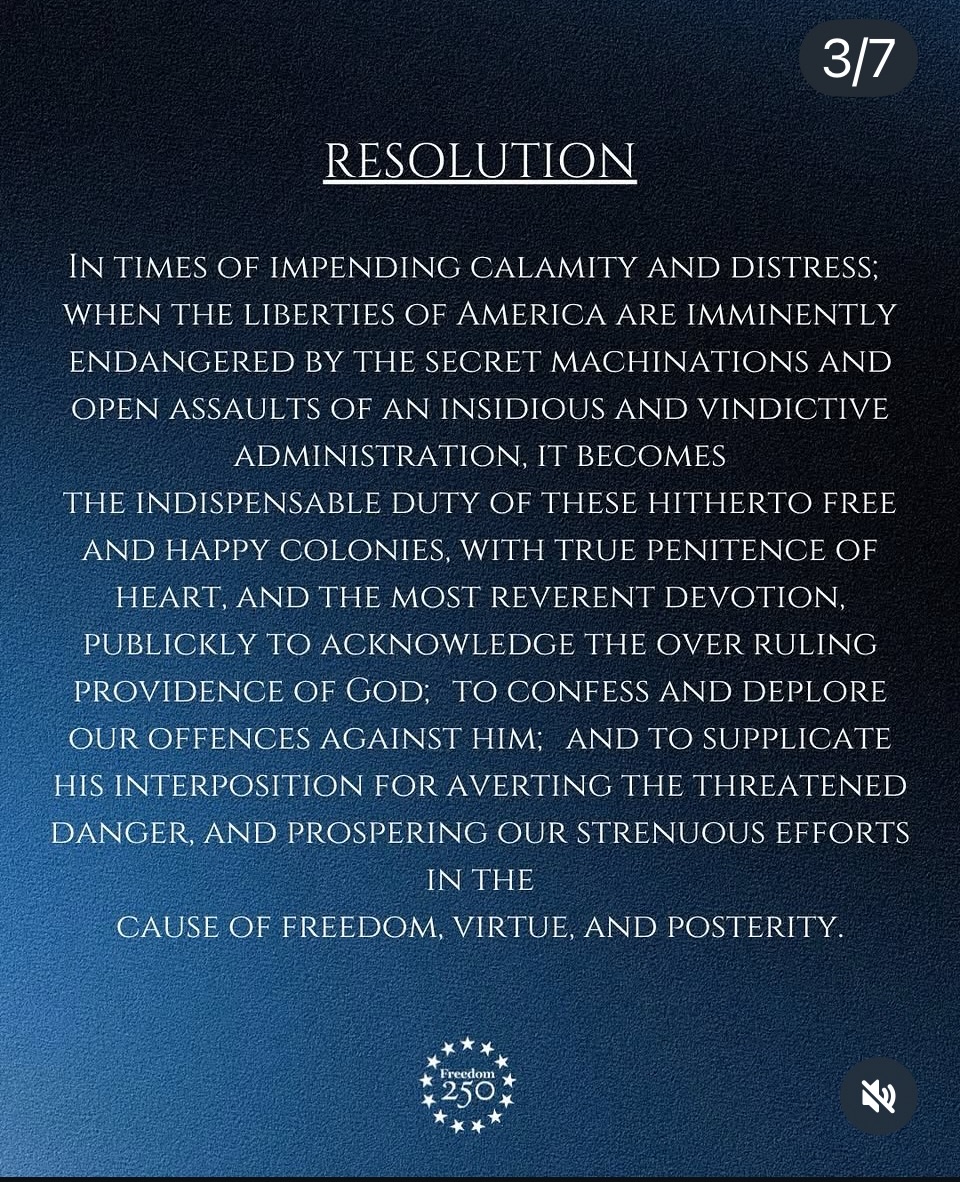 Thank you @christomlin for choosing to lead in DC for the day of prayer for our nation and posting these words above.
You've reminded us that the Continental Congress made a resolution on May 17, 1776, for a specific day of prayer and fasting for the inevitable coming conflict...
Understanding there is nothing new under under the sun (Ecclesiastes 1:9), may we be reminded that prayer, fasting and seeking humility is the only way to healing. 🙏✝️
