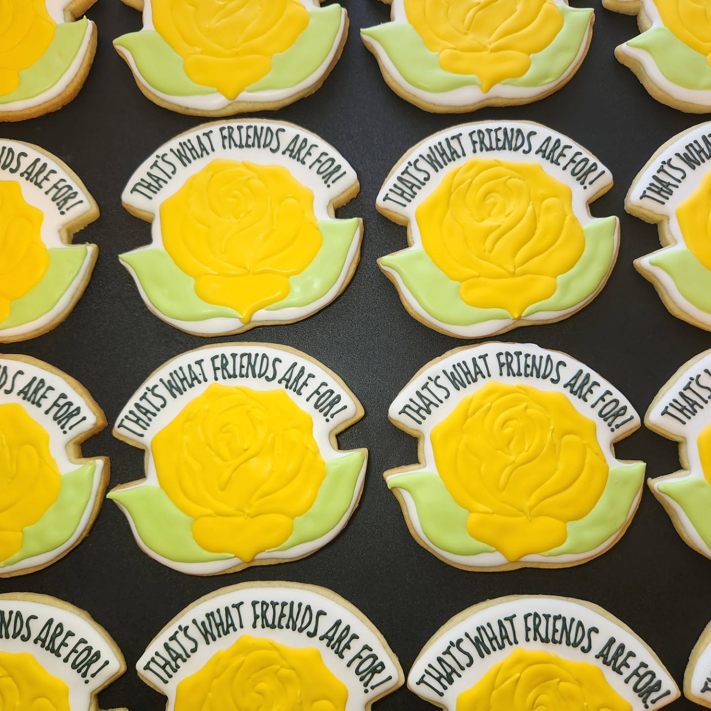 A sweet little reminder that good friends make life bloom 🌼💛
Loved creating these custom cookies for such a beautiful luncheon — because that’s what friends are for! ✨
#CustomCookies #SugarCookies #CookieArt #FriendsLuncheon #AtlantaBaker DessertTable RoyalIcingCookies CustomDesserts ThatsWhatFriendsAreFor @karmaconfectionsatl