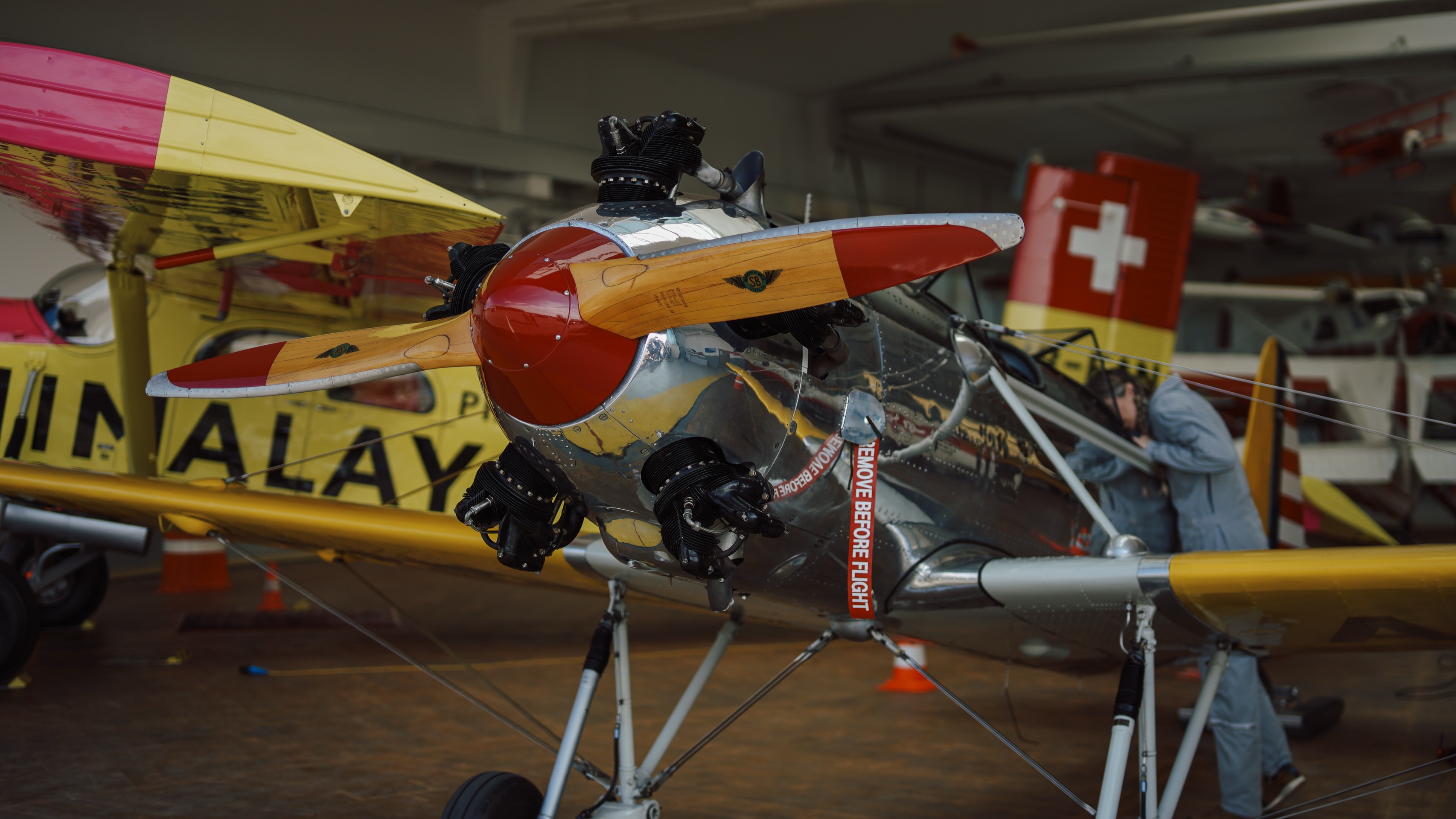 Manufacturer: Ryan aeronautical Company
Airplane: Ryan PT-22 recruit
Model: ST3KR
Year built: 1941
Serial number: 1426
Engine: Kinner R-55 (Mod. R-56)
Propeller: Sensenich W90HASP86
#manufacturer #company #model #engeneering #industrial