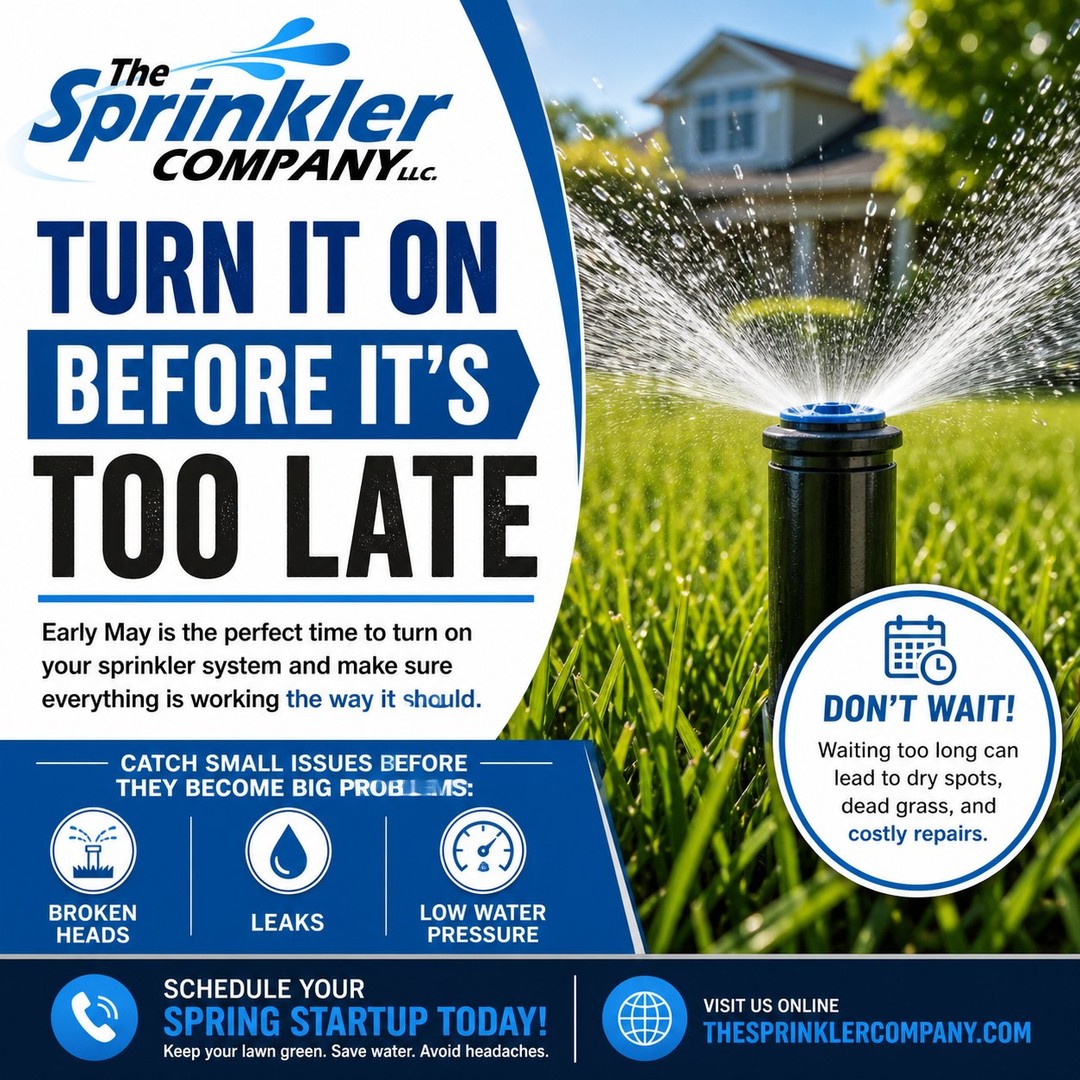May is the perfect time to turn on your system and catch:
✔ Broken heads
✔ Leaks
✔ Low pressure issues
Waiting too long = dry spots, dead grass, and costly repairs 🌱
📞 Get your system up and running the right way
👉 Schedule your spring startup today!
thesprinklerco.com
856-931-0041
#SprinklerSystem #LawnCare #SpringStartup #Irrigation #SprinklerRepair #TheSprinklerCompany