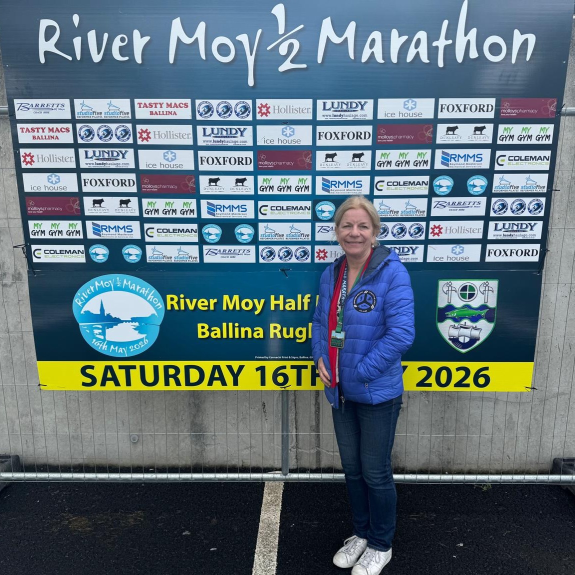 Congratulations goes to our club Chairperson Marie for her participation in the River Moy Half Marathon at the weekend. Rainy conditions didn’t stop her from placing 3rd in her age group! 👏🏼 well done Marie!