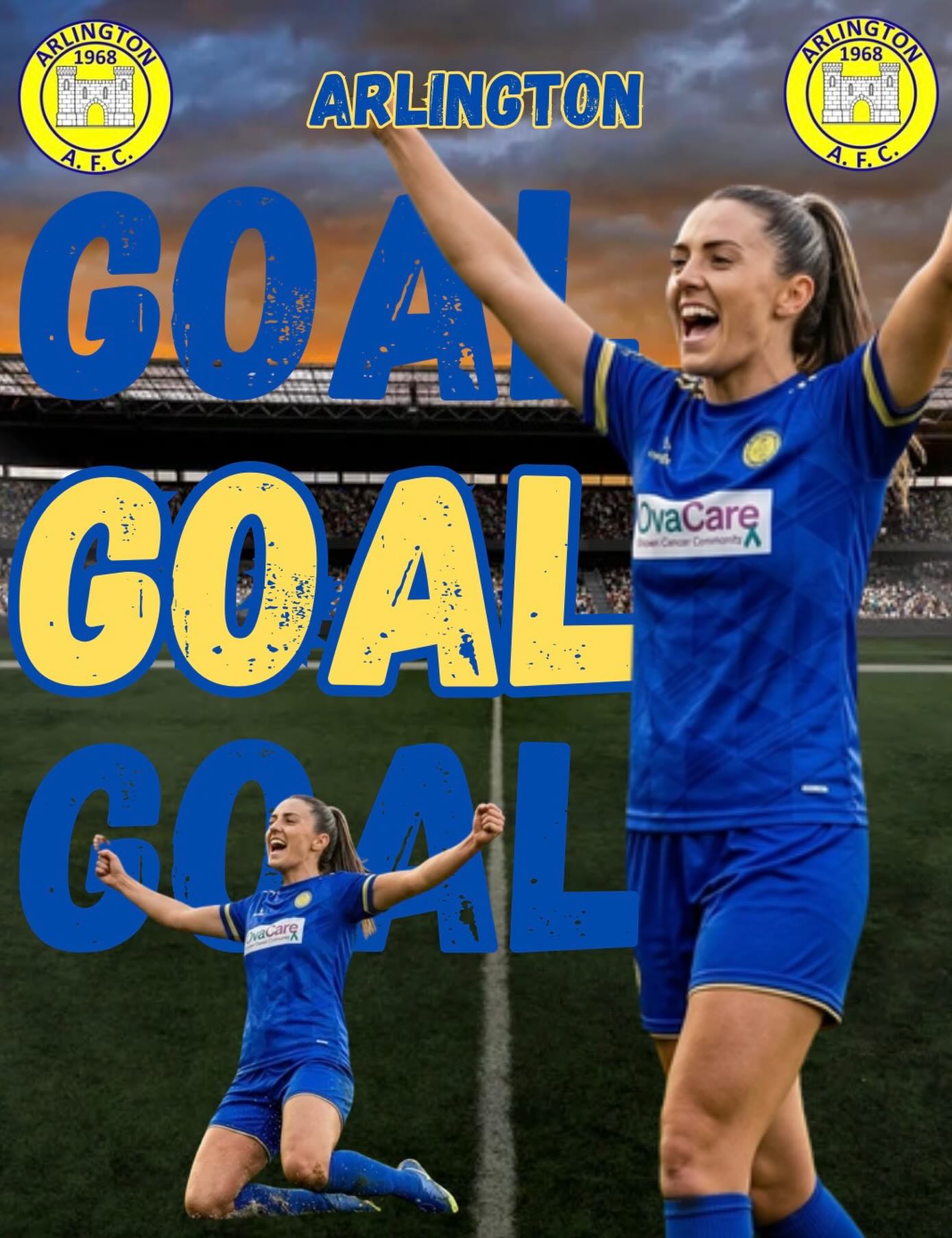 Amy allman puts Arlington AFC Soccer Club 1-0 up after 5 minutes