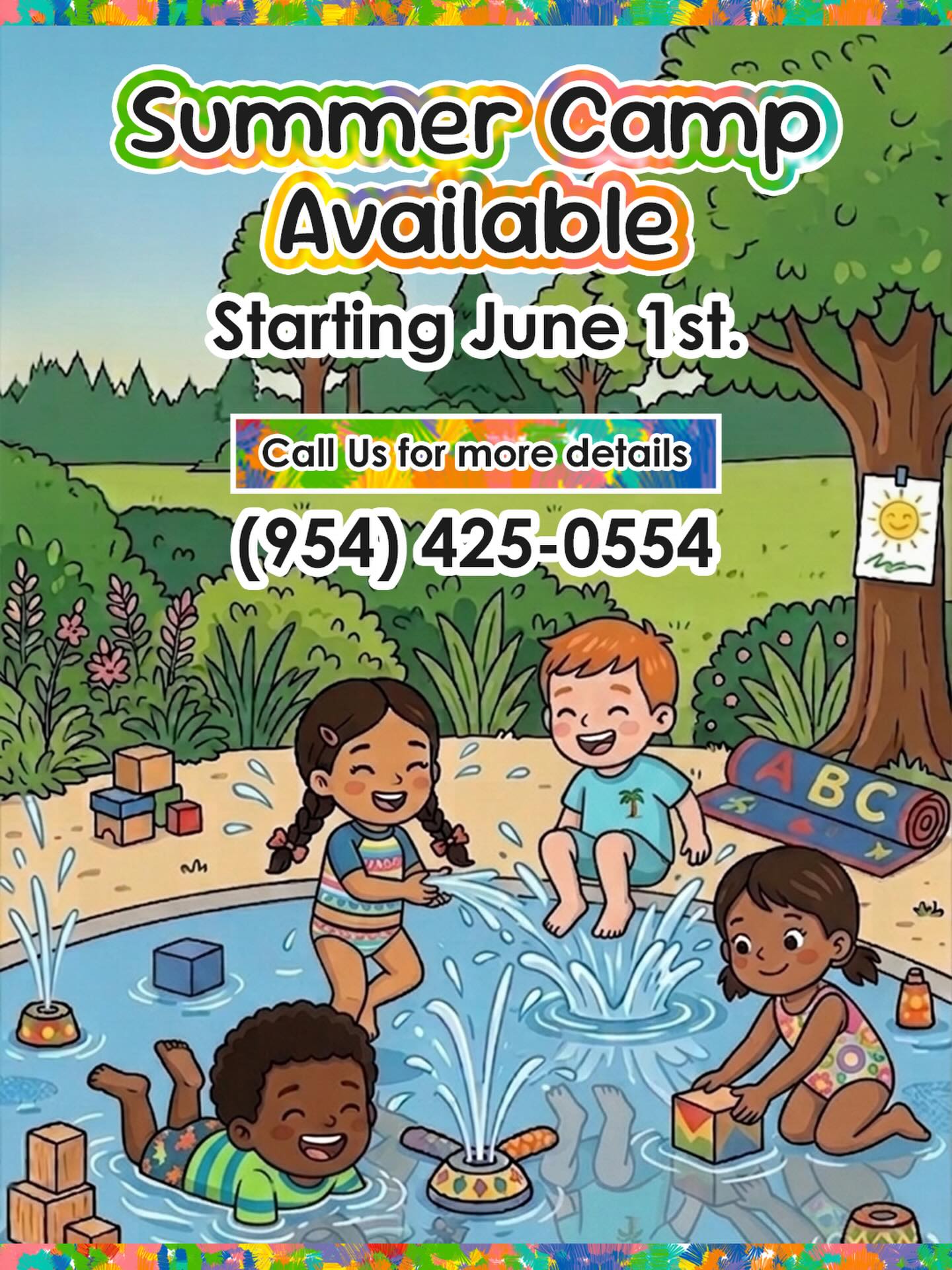 Summer is right around the corner, and we know how important it is to find a safe, engaging, and fun-filled environment for your little ones. 🎨✨
Our Summer Camp is designed for kids to have the time of their lives while giving you the peace of mind that they are in the best hands.
Here is everything you need to know for this summer:
🗓️ When: June through August (10 consecutive weeks of fun!).
👧👦 Who: Children ages 4 to 6.
🏫 Where: 100% on-site activities (cool, safe, and entirely adapted for them).
🍎 Plus: Delicious and nutritious meals are included!
⚠️ Important:
If your little one is already part of our preschool family, great news! They are automatically enrolled in our Summer Camp. 🎉
For new families, spots are limited and registration is required.
👉 Call us for more details.