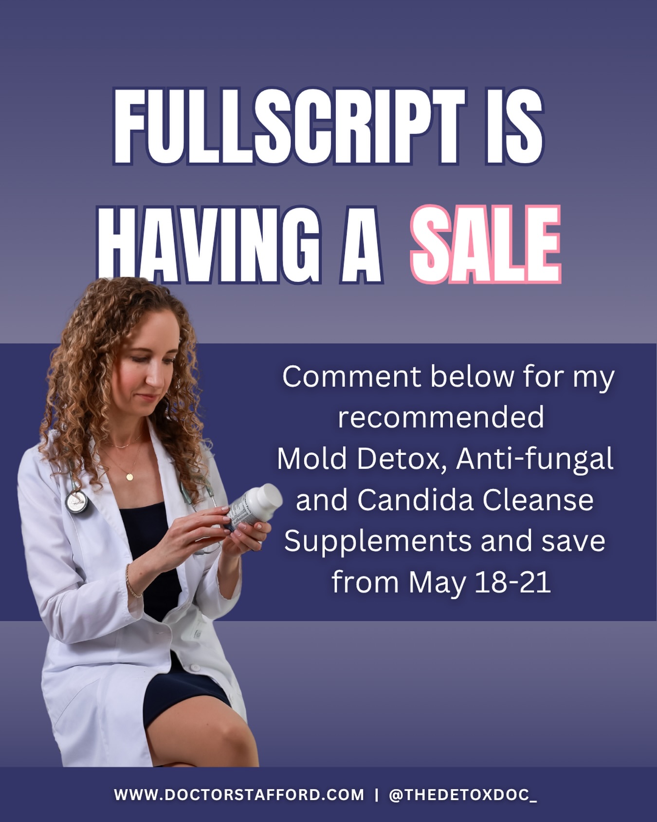 @fullscript is having a sale May 18-21 and I’m sharing my go-to supplements for mold detox, anti-fungal support, and candida cleansing.
These are the same products I recommend to clients walking through mold illness, MCAS flares, and gut imbalances… and the same ones my family and I take to have optimal health. Many of these are also included in the protocols outlined in my books. If you’ve been waiting to start a binder, antifungal protocol, or candida cleanse, this is the window to stock up.
Comment FULLSCRIPT below and I’ll send you my the link to shop and check out my favorites lists in all categories mentioned.
A few things to remember:
✔ Always check with your practitioner before starting new supplements
✔ Quality matters, especially with binders and antifungals
✔ Intentional supplementation beats going hard when you’re dealing with mold or candida
Looking for a protocol mapped to your specific symptoms and history? Let’s set up an appointment. Link in bio.
#thedetoxdoc #functionalmedicine #treatingtherootcause #mold #moldillness