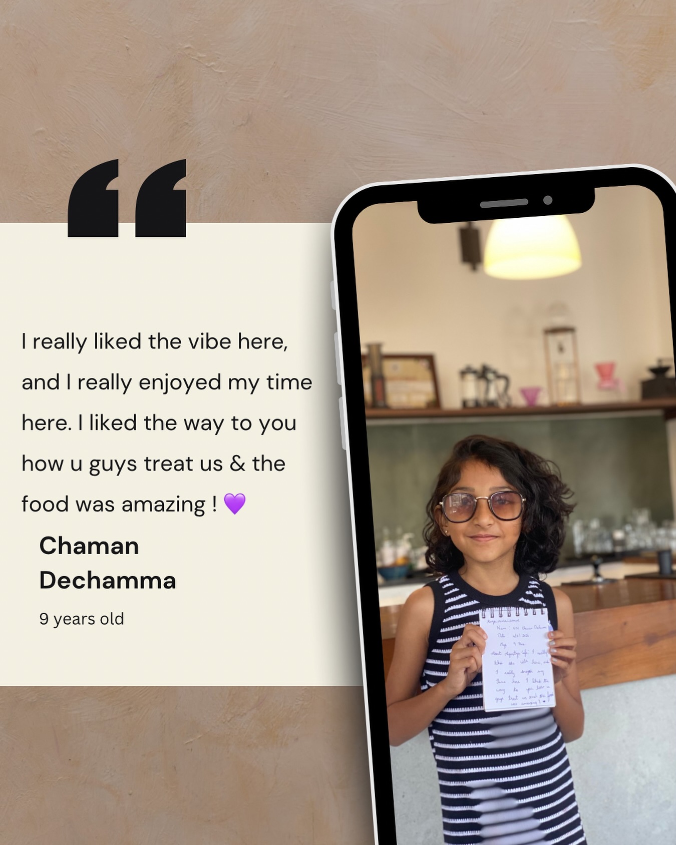 The sweetest review came in 💜🤗
😍
Food love / kids approved / agastya coffee cafe/ customer love / Coorg cafe / cafe vibe / friendly