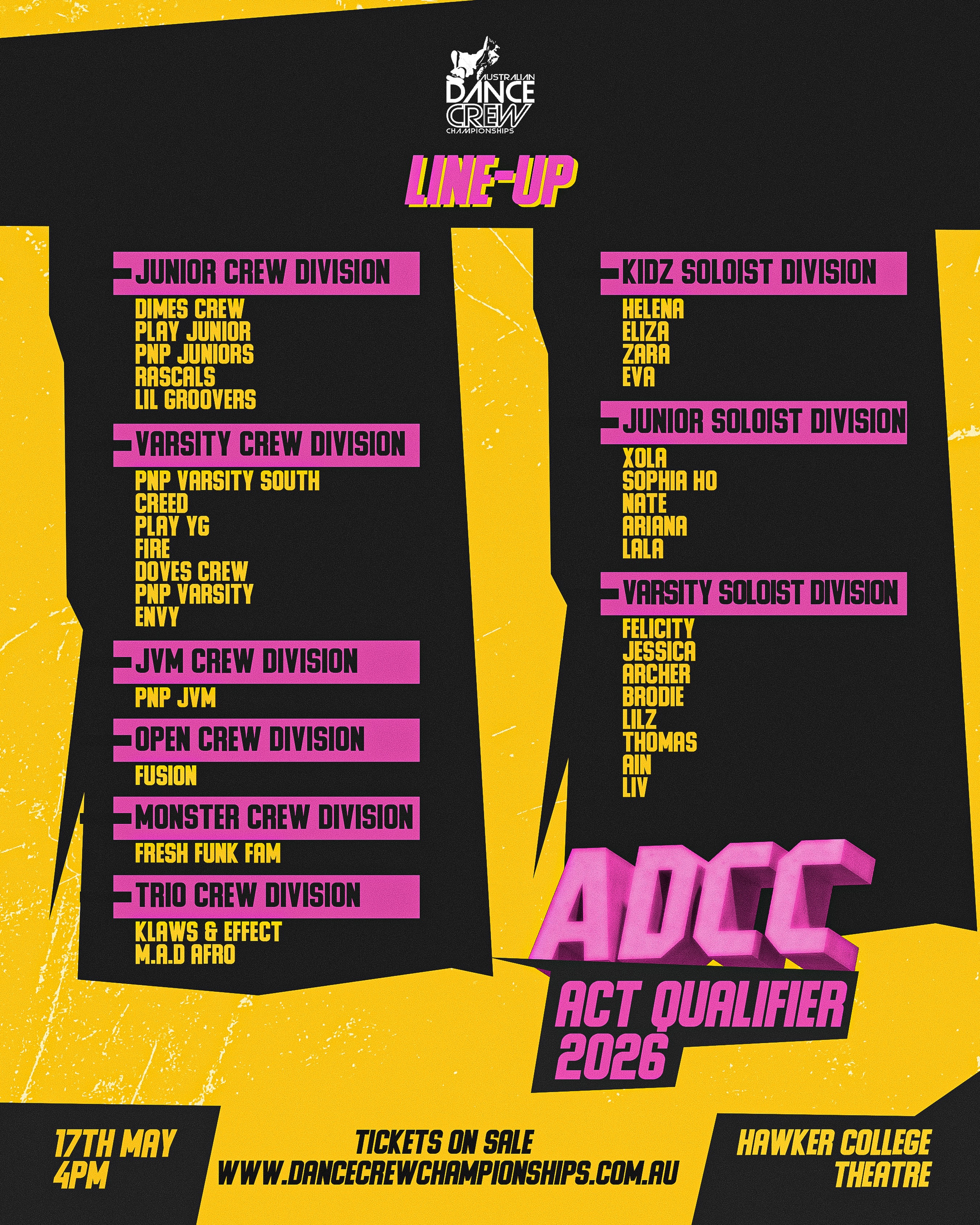 ACT the stage is set today and weโre ready for you to bring that heat ๐๐ฝ๐ Always a vibe in the nations capital!
Crews + soloists ready to hit the stage and battle it out for a spot at Nationals ๐โก๏ธ
Canโt wait to see what the ACT dance community brings today lesssssgo ๐ค๐๐ฝโก๏ธ