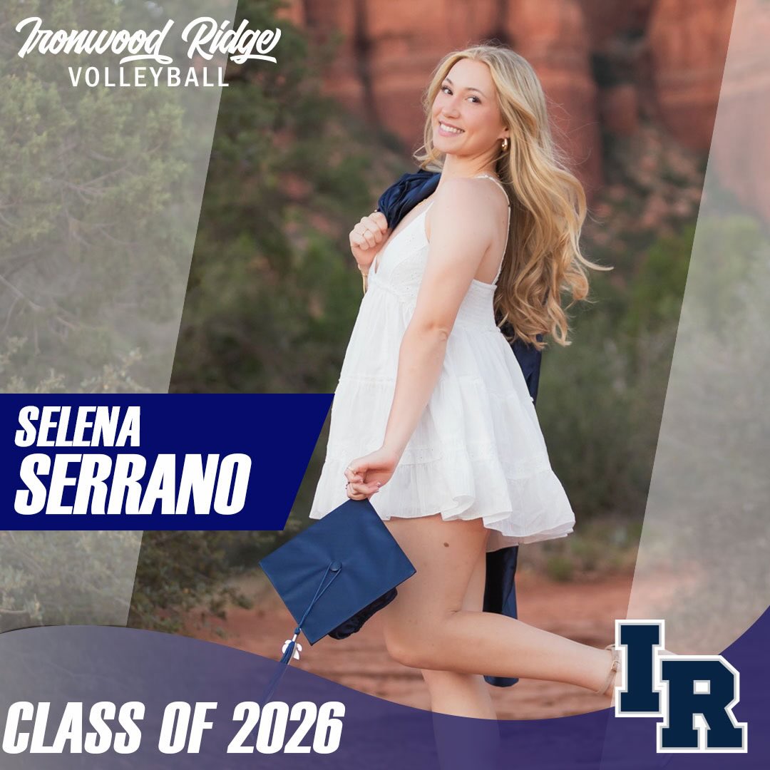 #OurSeniors
Selena Serrano graduates tonight at Ironwood Ridge! Selena played all four years on the Indoor Team while also lettering for the school’s Basketball and Softball Teams, and was an active leader on campus while serving in Student Governament!
Selena will attend the University of Arizona in the Fall.
#IRVB #SeniorSeason #NighthawkNation #Alumni