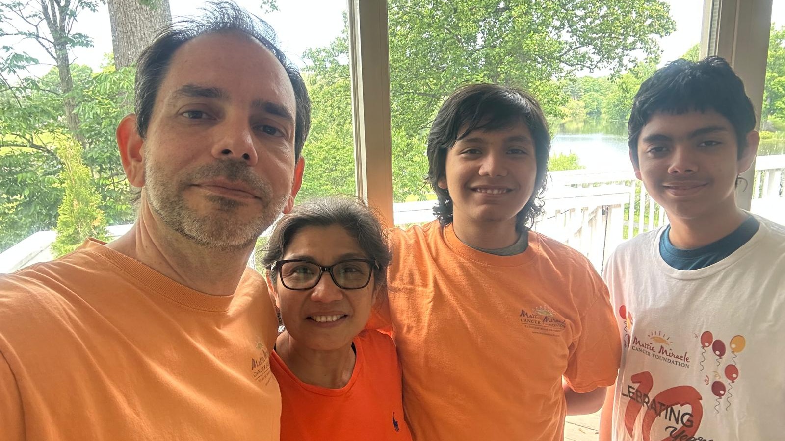Thank you Leni, Gustavo, Daniel and Erich for walking for the Mattie Miracles over all these years! We are always impressed with your family's walk counts! Thank you for showing us your ORANGE spirit! Love seeing our t-shirts from our live events! #mmcfwalk